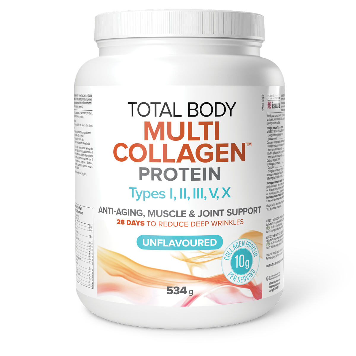 Natural Factors Total Body Multi Collagen Protein Unflavoured 534g