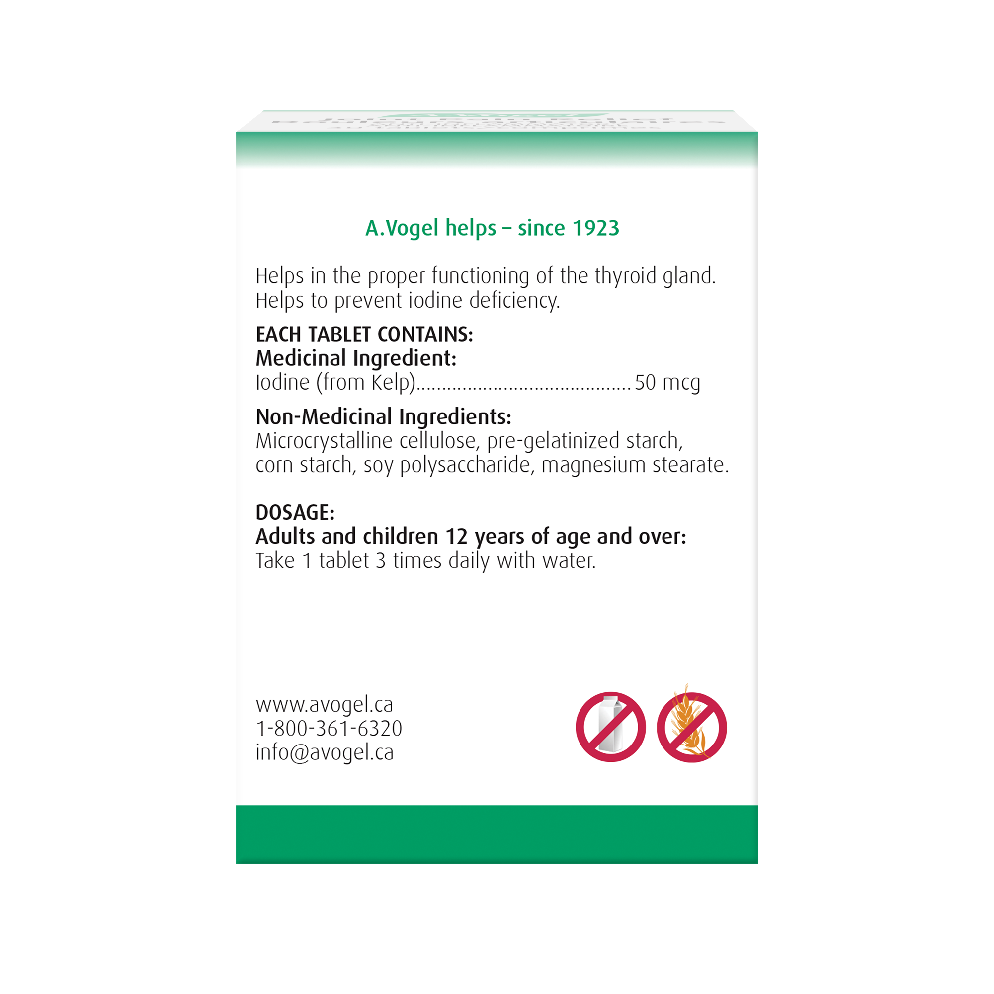 A. Vogel Thyroid Support 150 Tablets