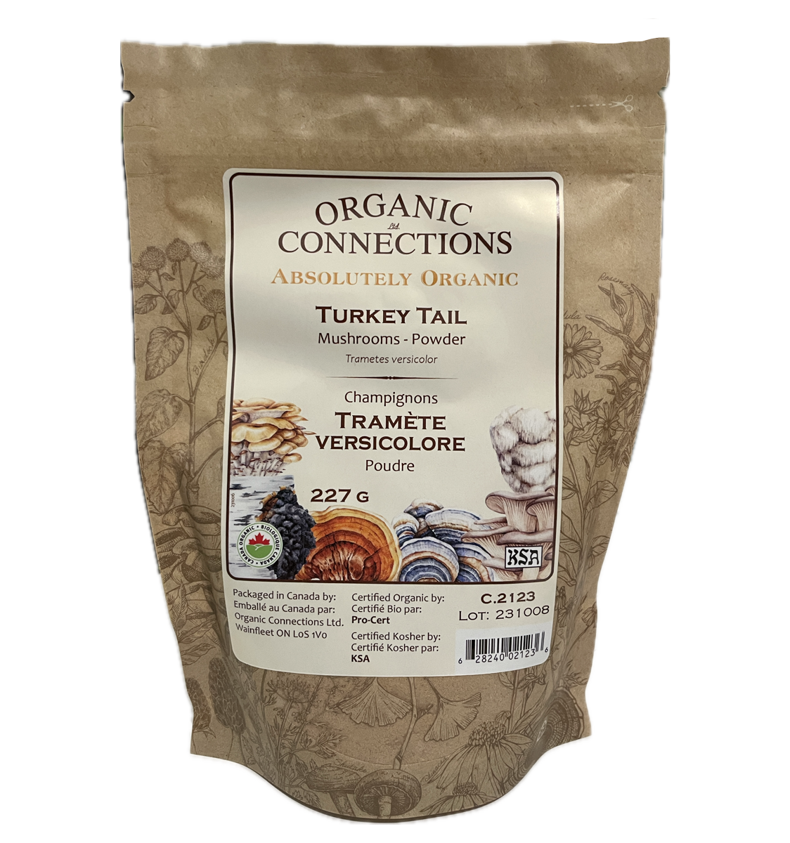 Organic Connections Organic Turkey Tail Mushroom Powder 227g