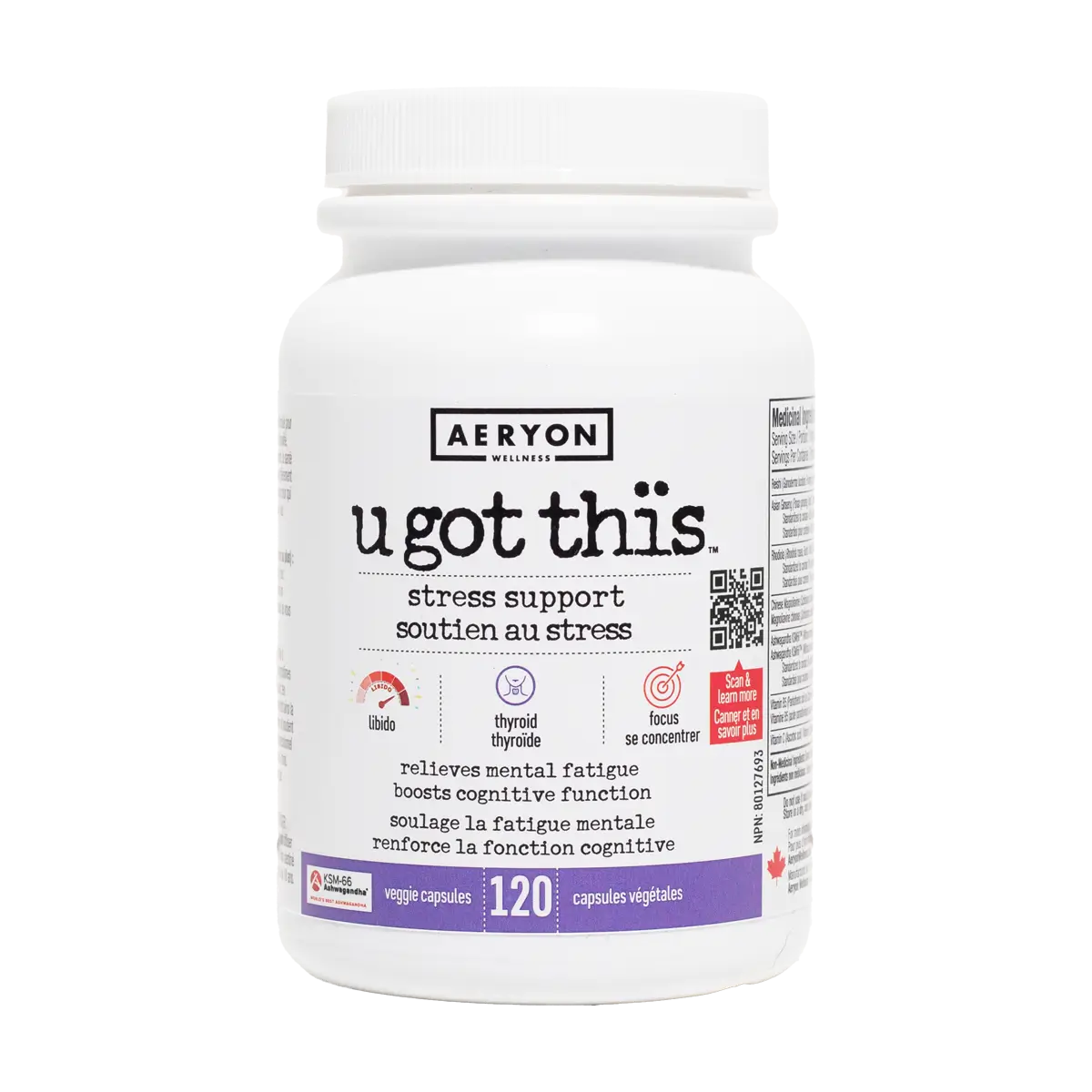 Aeryon Wellness U Got This 120 Vegetarian Capsules