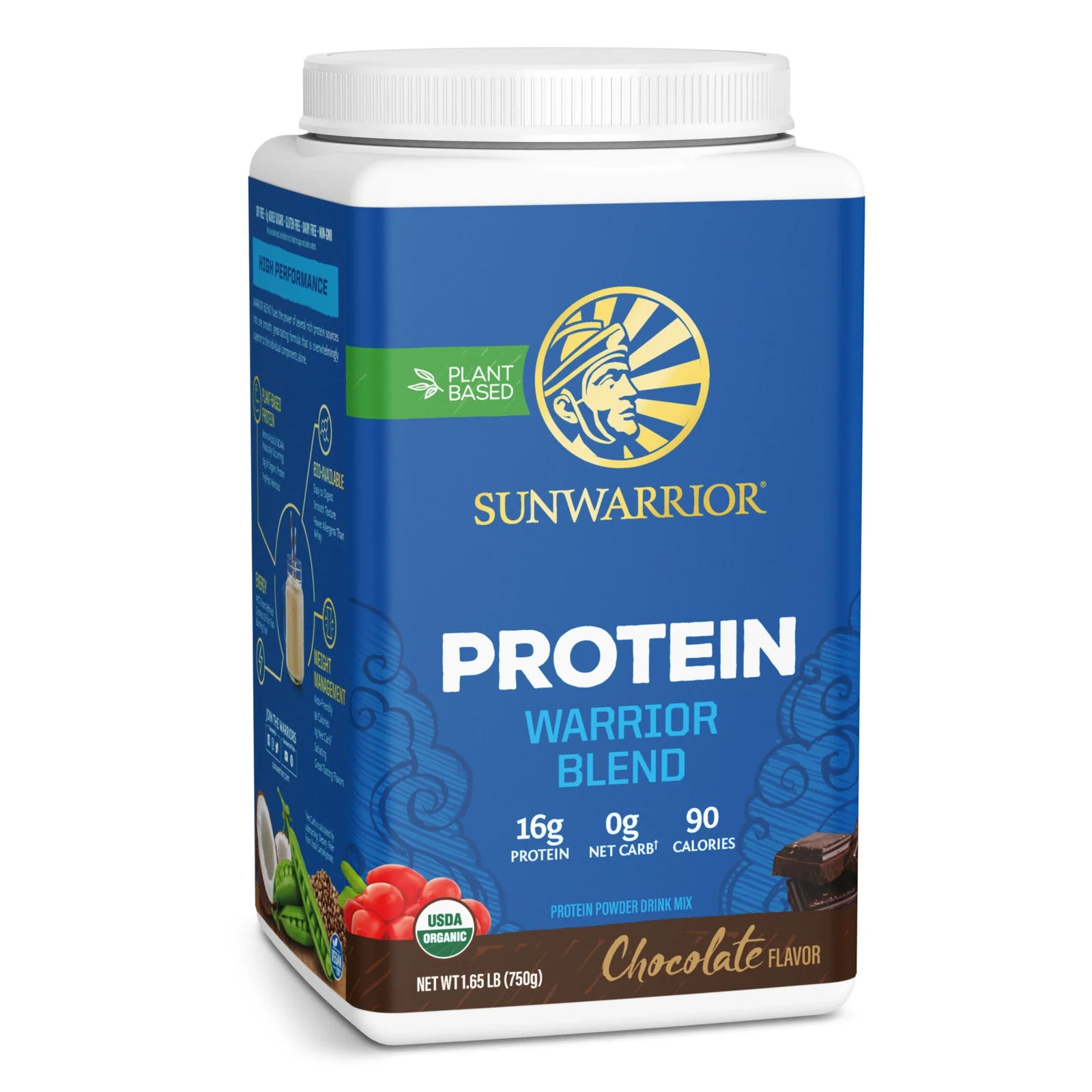 Sun Warrior- Warrior Blend Organic Protein Chocolate 750g
