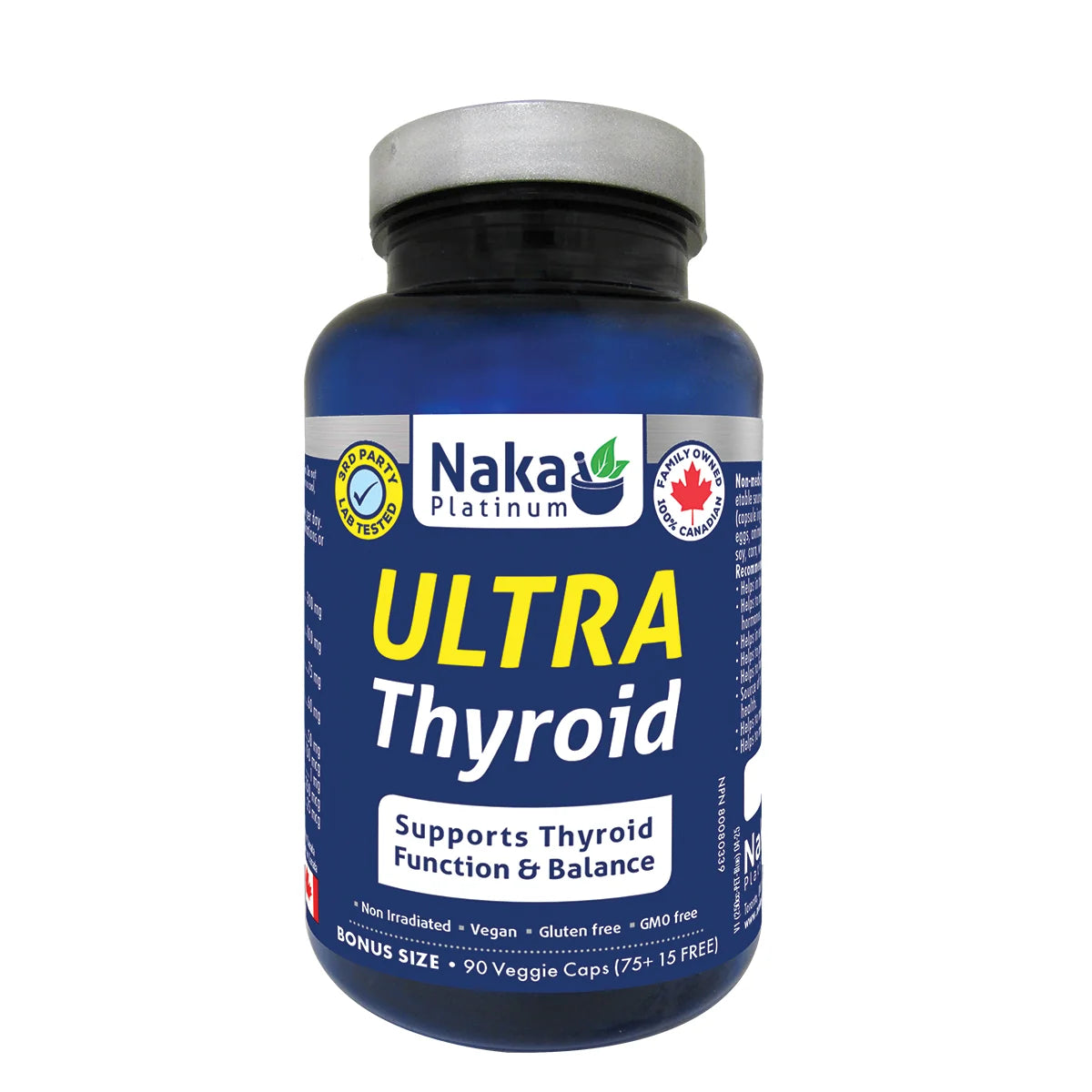 Naka Platinum ULTRA Thyroid Bonus Size 90 veggie caps