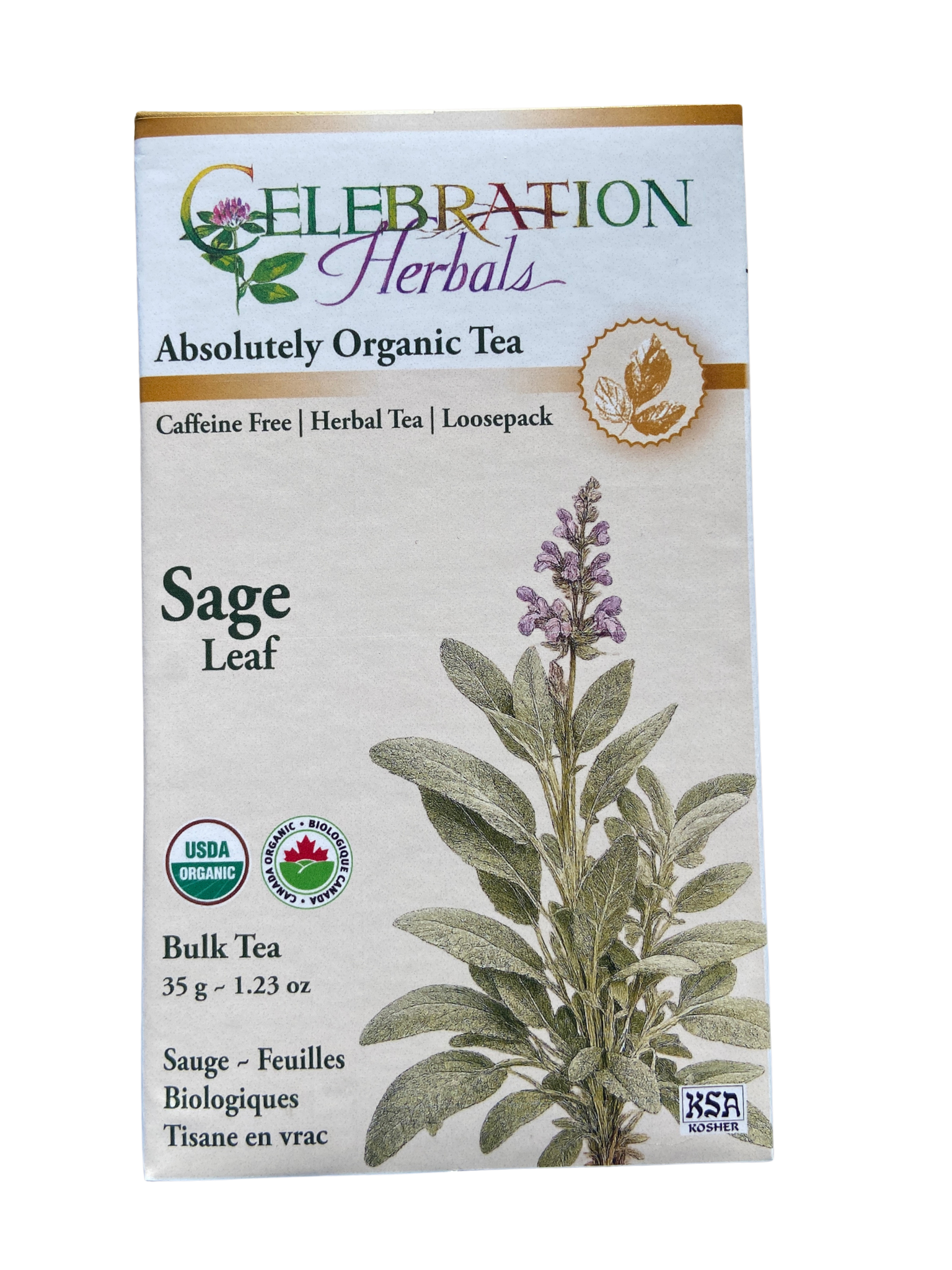Celebration Herbals Organic Sage Leaf Bulk Tea 35g