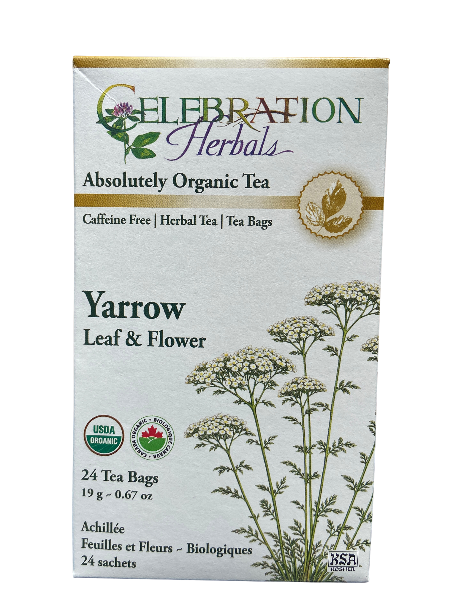 Celebration Herbals Yarrow Leaf & Flower Organic 24 Tea Bags