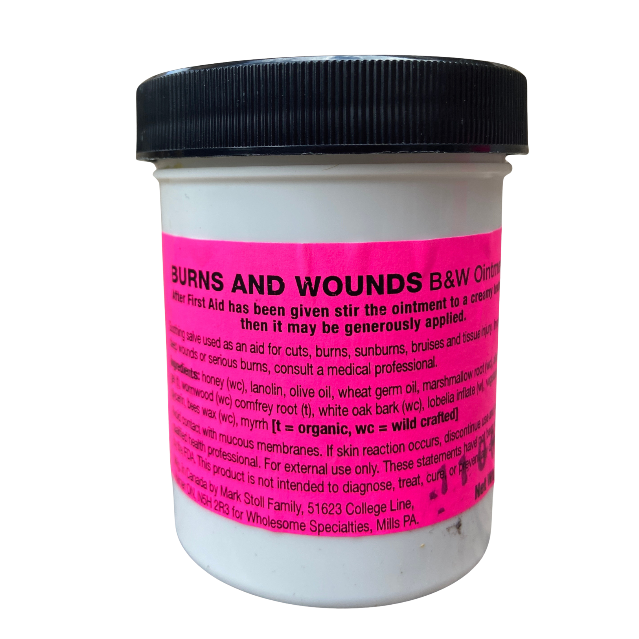 Burns and Wounds Ointment 4 oz