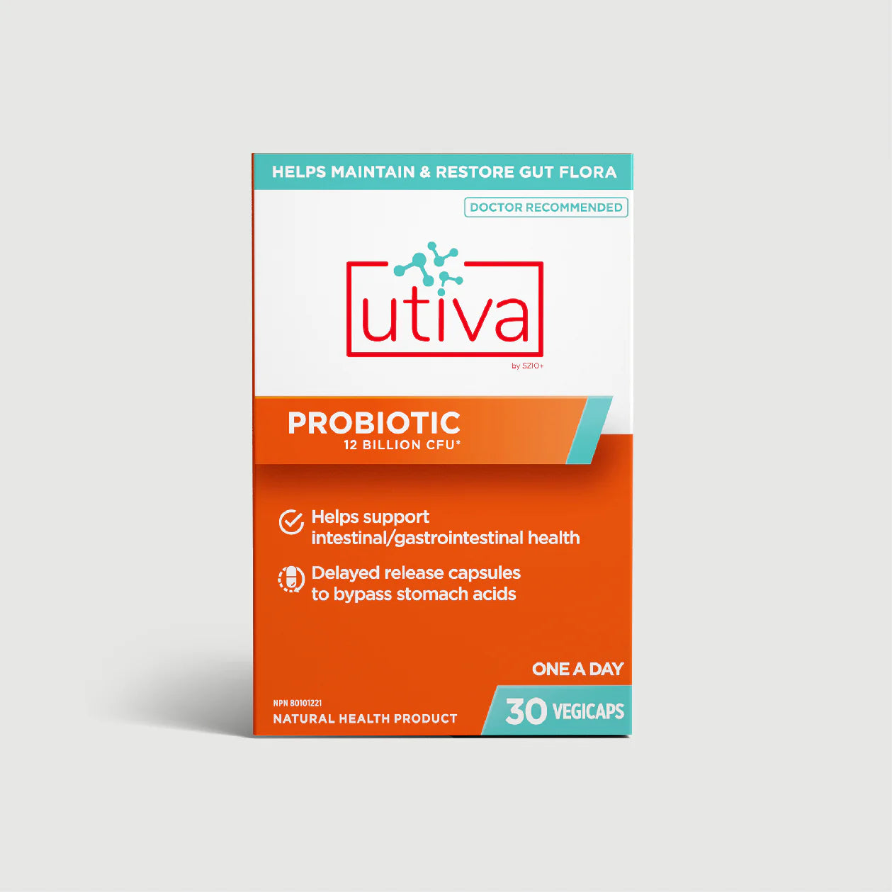 Utiva Probiotic 12 Billion 30 Vegetarian Capsules