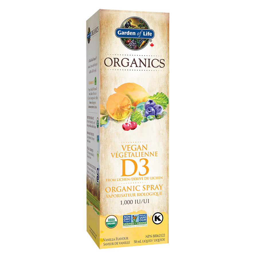 Garden of Life Organics Vegan Organic Vitamin D Spray Vanilla 58ml