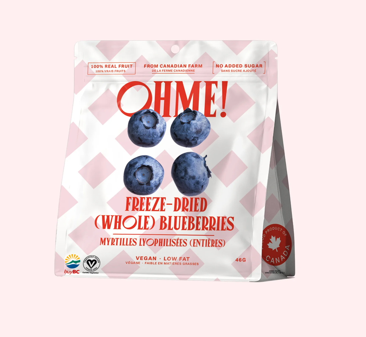 OHME Freeze Dried Whole Blueberries 46g
