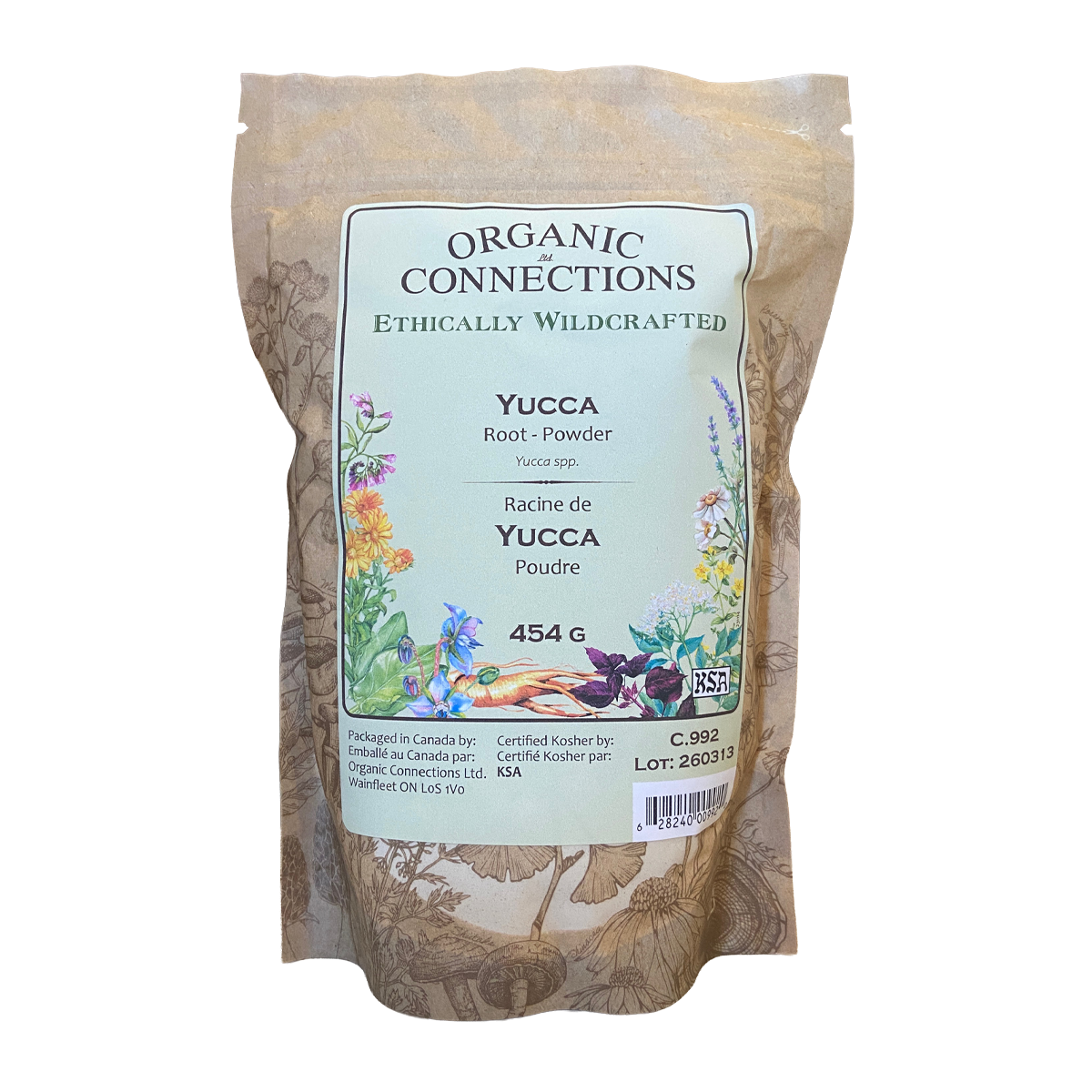 Organic Connections Ethically Wildcrafted Yucca Root Powder 454g