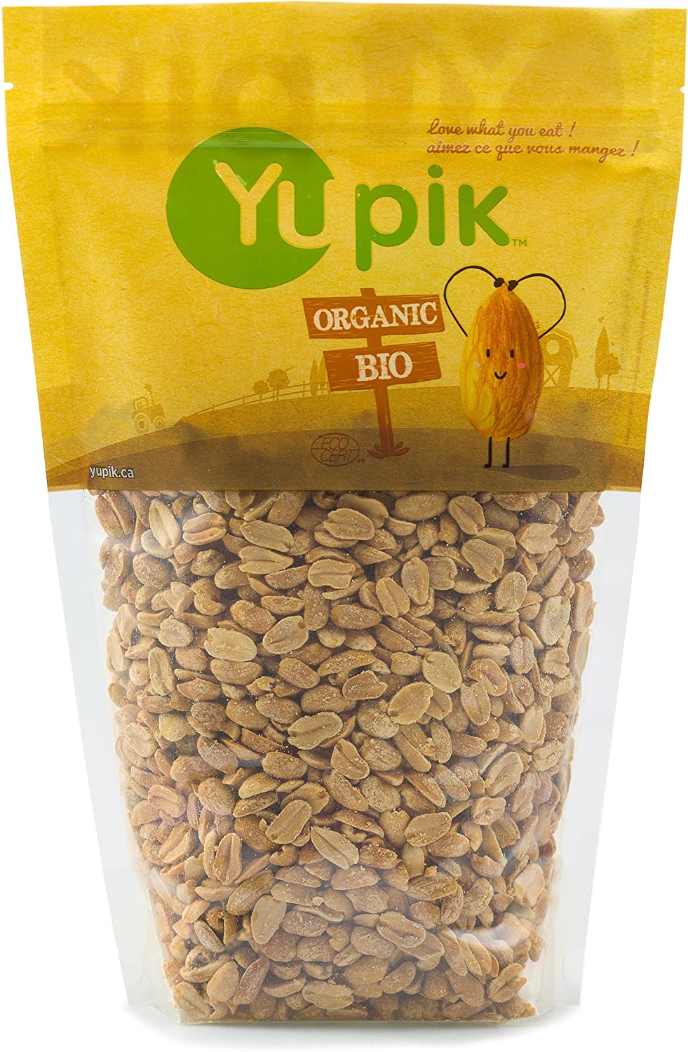 Yupik Organic Dry Roasted Split Peanuts 1kg