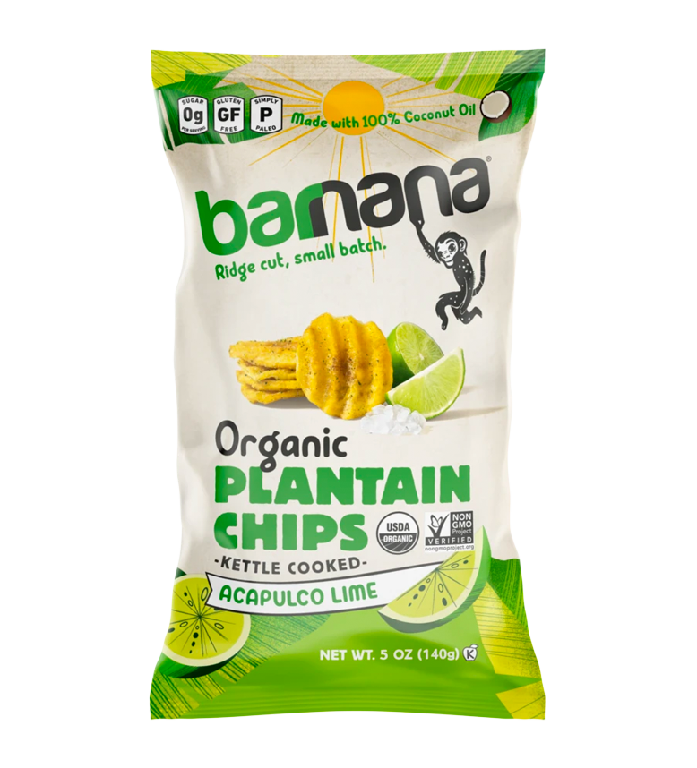 Barnana Organic Plantain Chips Acapulco Lime 140g