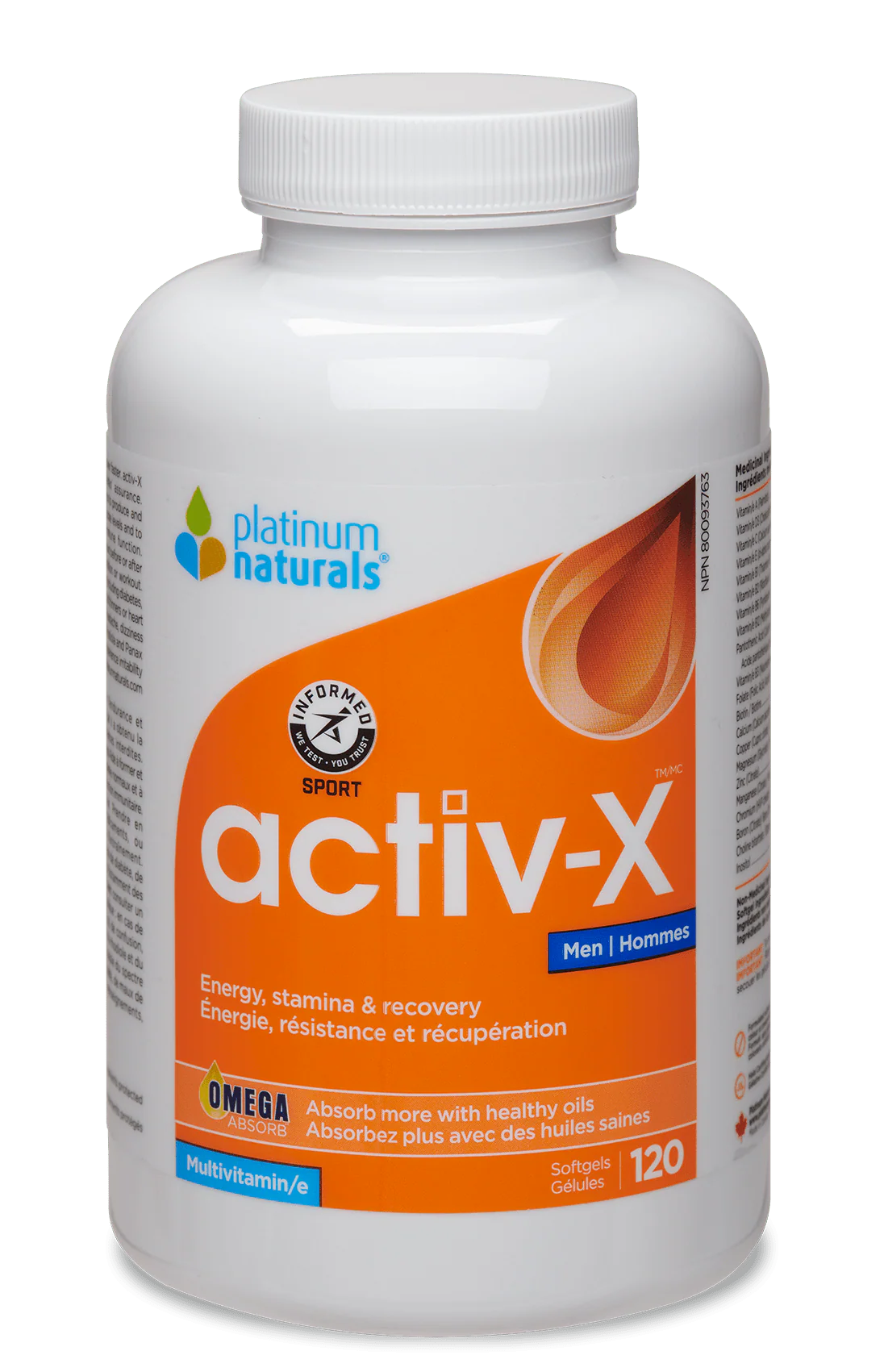 Platinum Naturals Activ-X For Men 120 Softgels