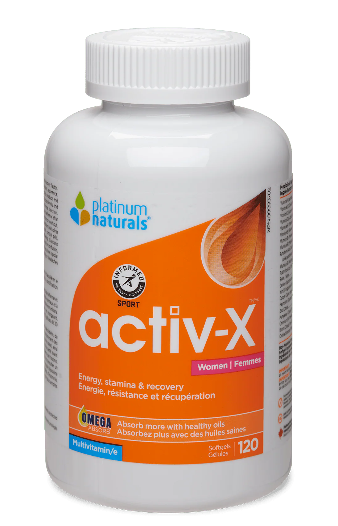 Platinum Naturals Activ-X Multivitamin For Women 120 Softgels