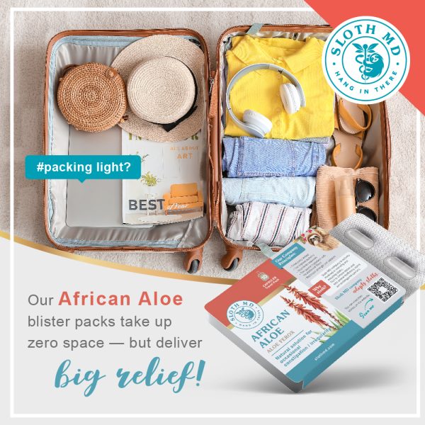 Sloth MD African Aloe (Cape Aloe) Travel Pack 10 Vegetarian Capsules