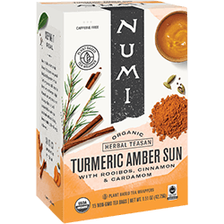 Numi Turmeric Amber Sun Organic Tea 15 Tea Bags