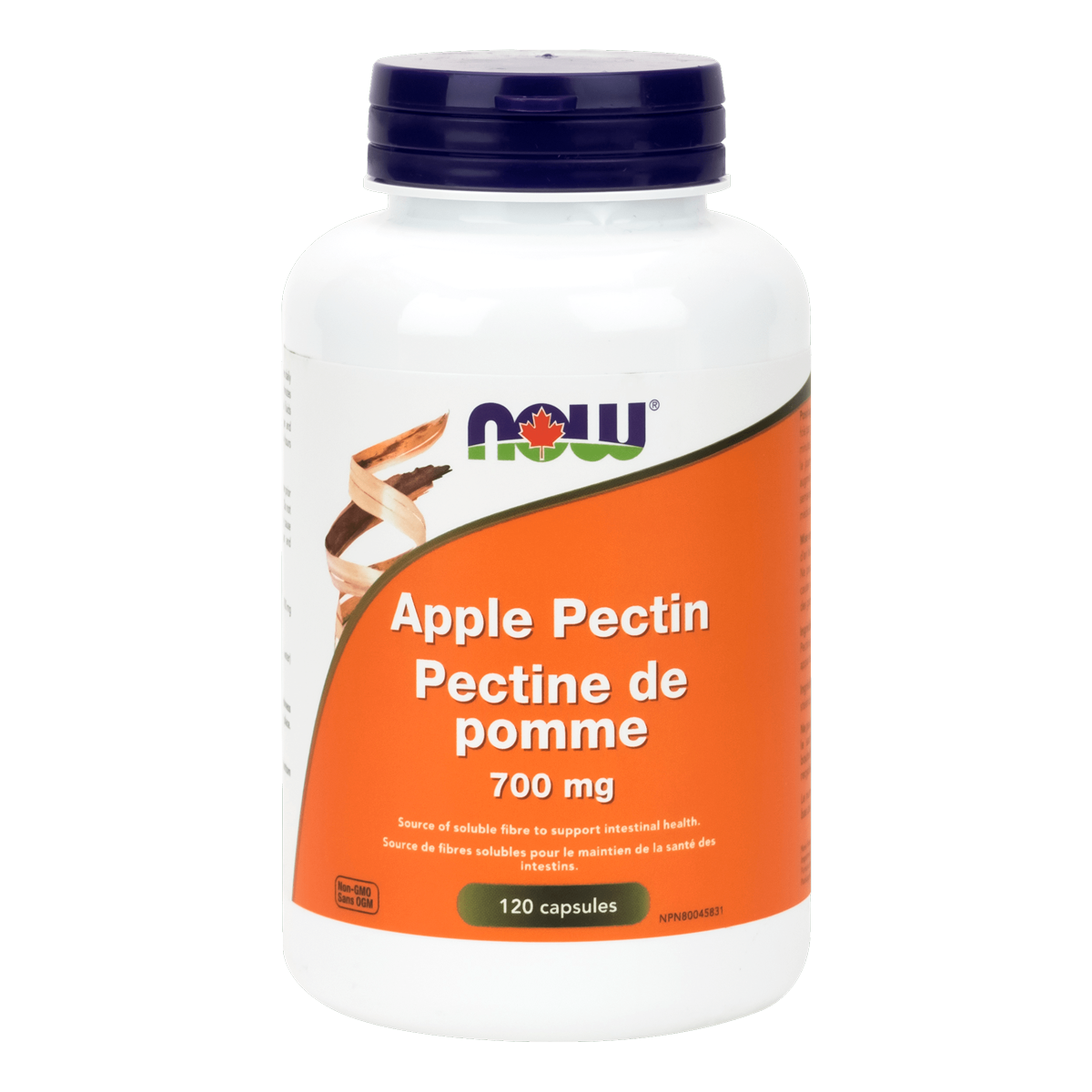 NOW Apple Pectin 700mg 120 Vegetarian Capsules