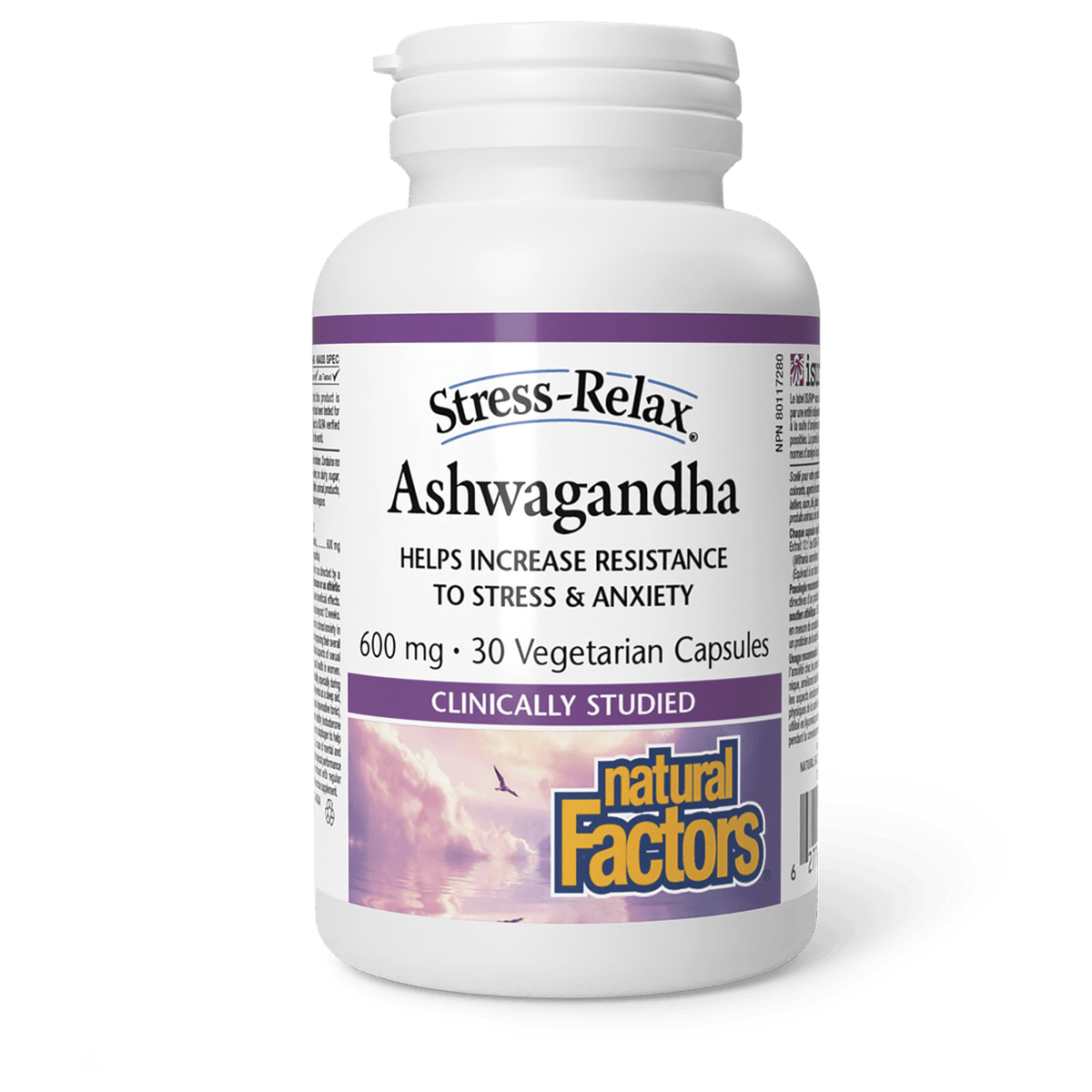 Natural Factors Stress-Relax Ashwagandha 30 Vegetarian Capsules