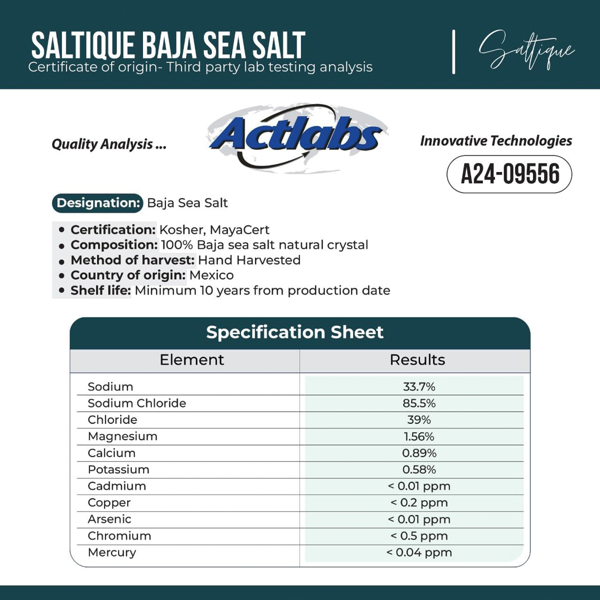 Saltique Baja Fine Sea Salt 454g