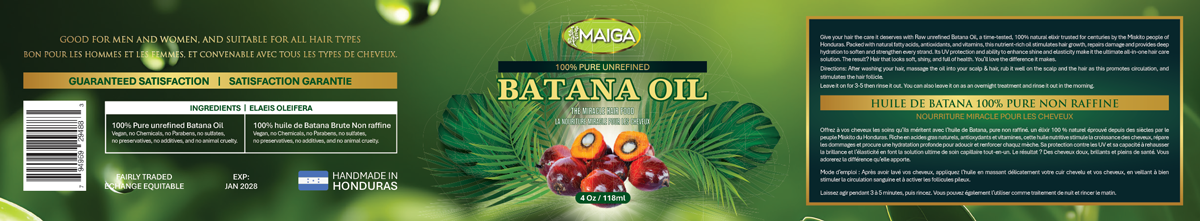 Maiga 100% Pure Batana Oil 4oz