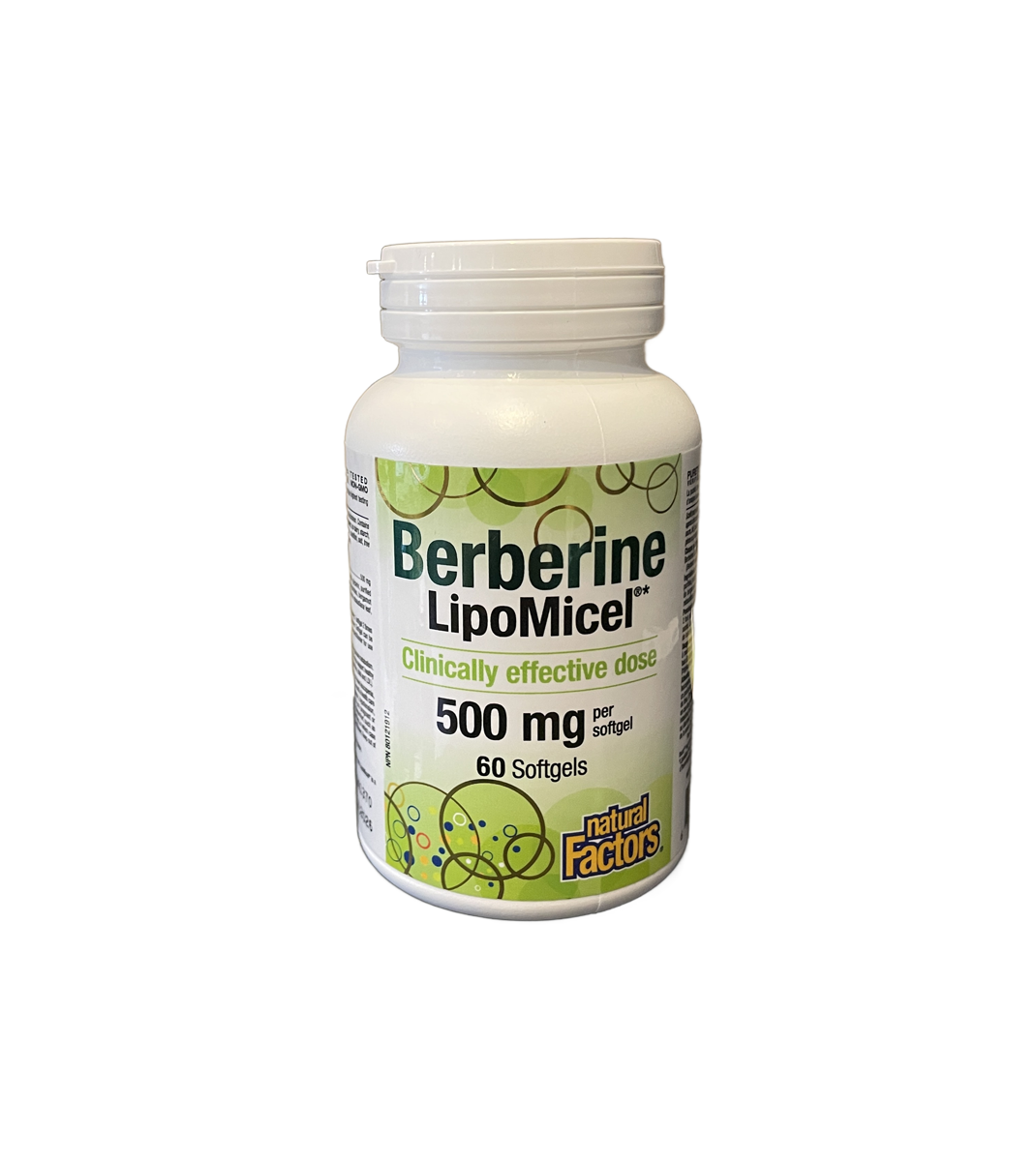 Natural Factors Berberine LipoMicel 500mg 60 Softgels