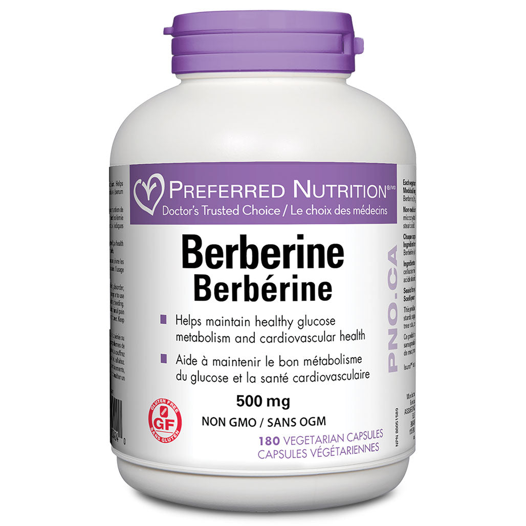 Preferred Nutrition Berberine 500mg 180 Vegetarian Capsules