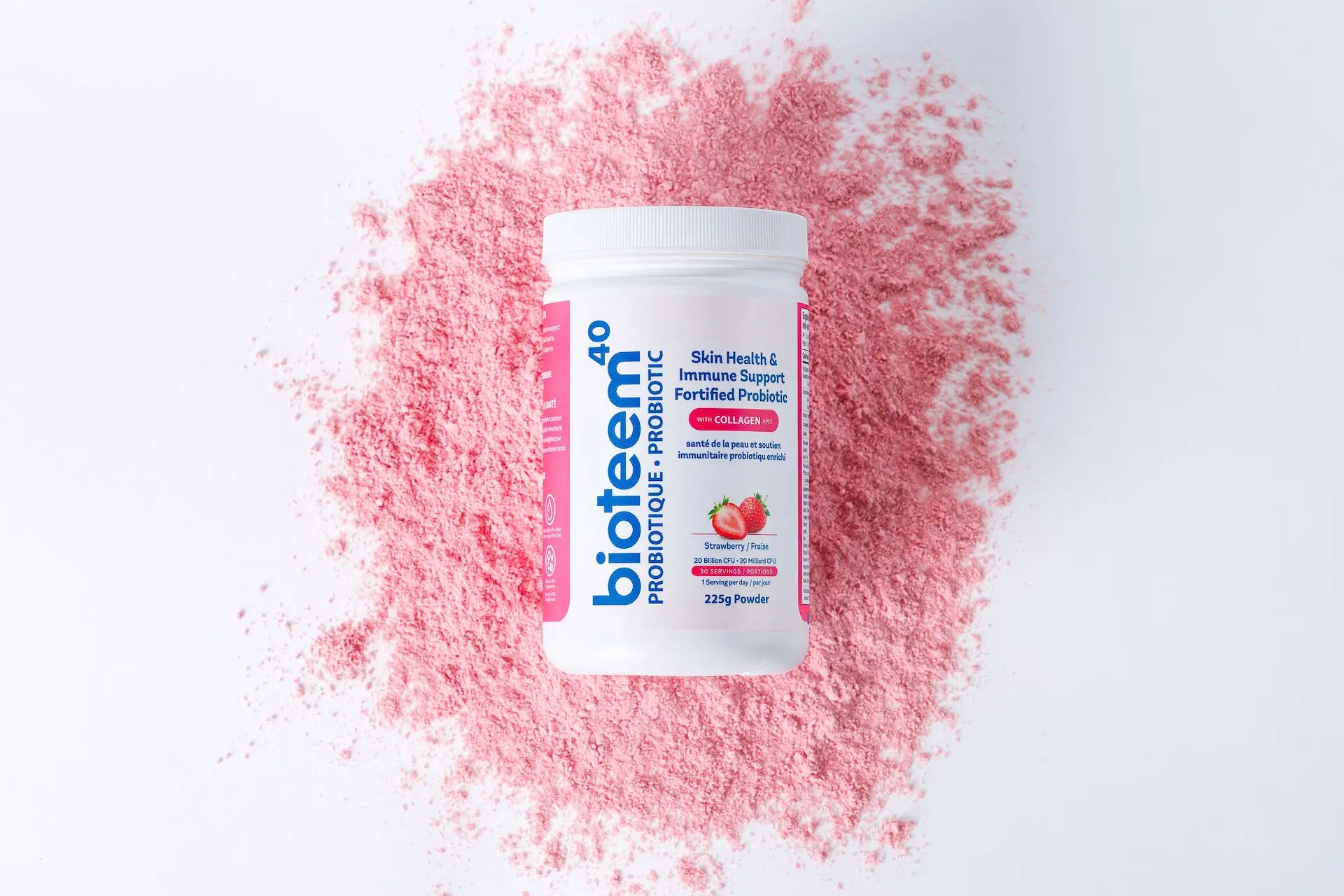 Bioteem40 Skin & Immune Support Powder Strawberry 225g