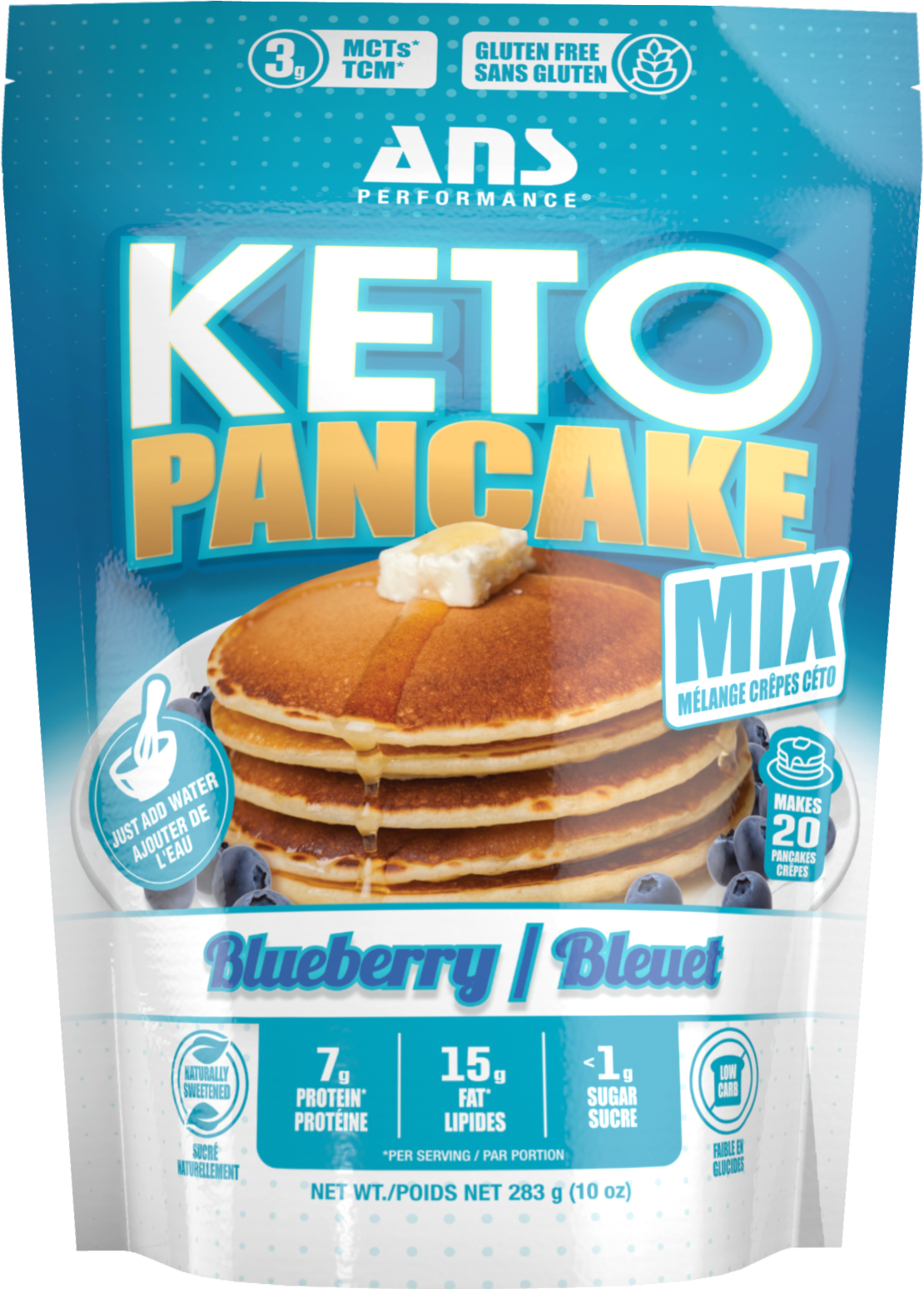 ANS Performance Keto Pancake Mix Blueberry 283g