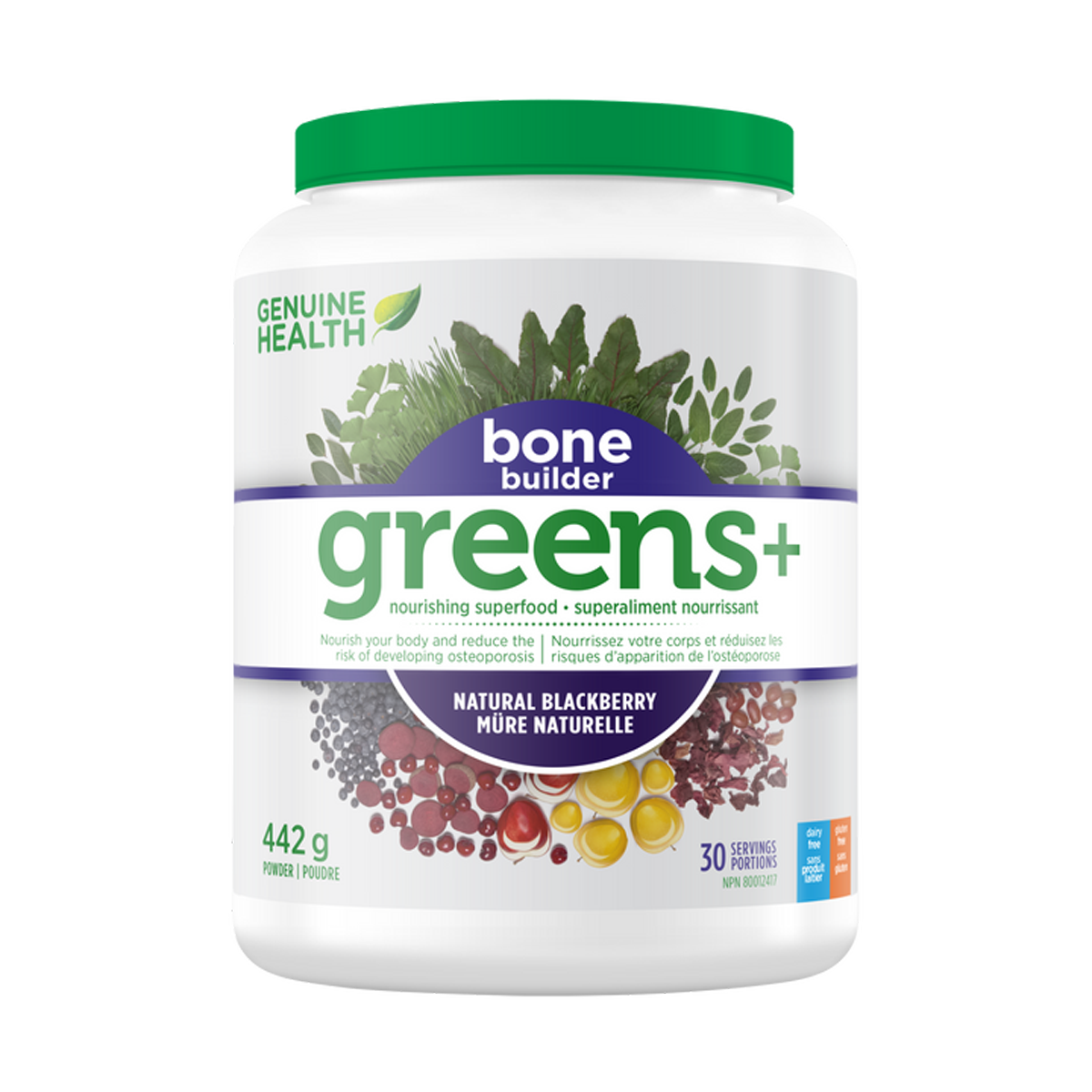 Genuine Health Greens+ Bone Builder Blackberry 442g