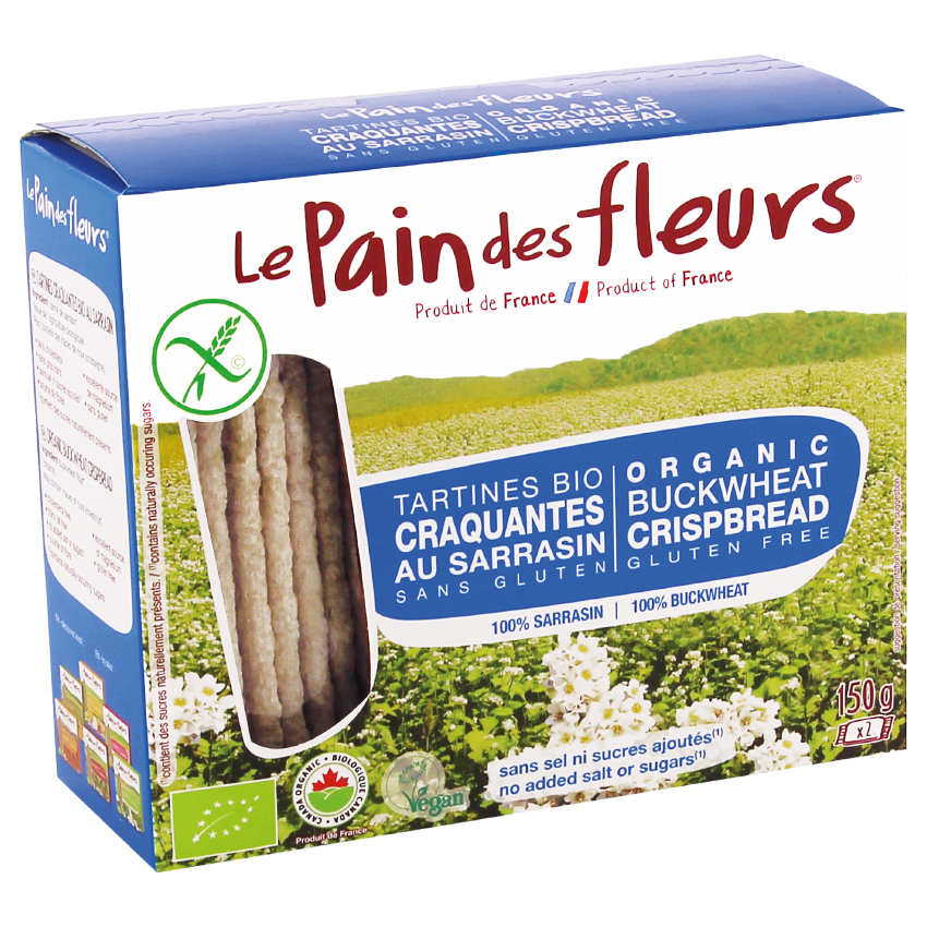 Le Pain Des Fleurs Organic Salt & Sugar-Free Buckwheat Crispbread 150g