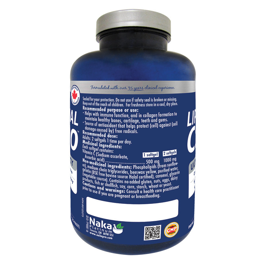 Naka Platinum Liposomal C1000 500mg 180 Softgels