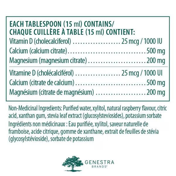 Genestra Cal Mag Liquid + D (Formerly: Cal Mag Raspberry Liquid) 450ml