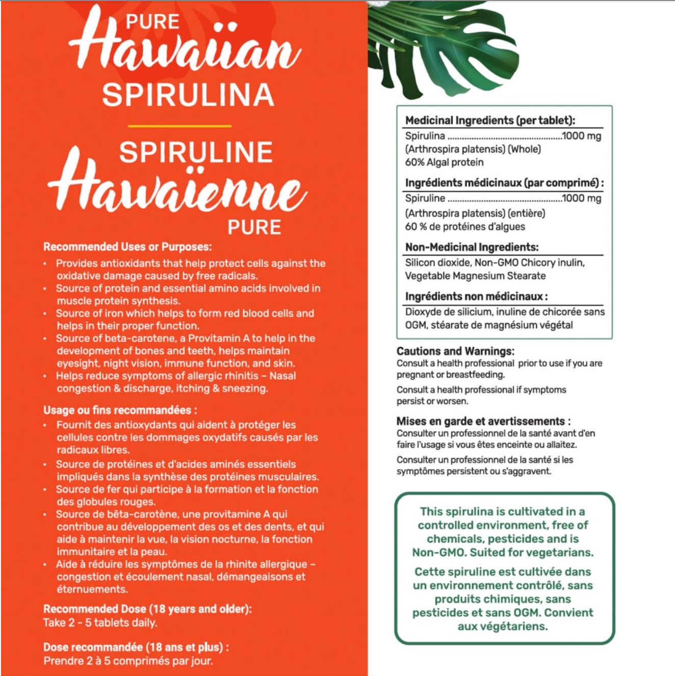 Gandalf Hawaiian Spirulina 1000mg 120 Tablets