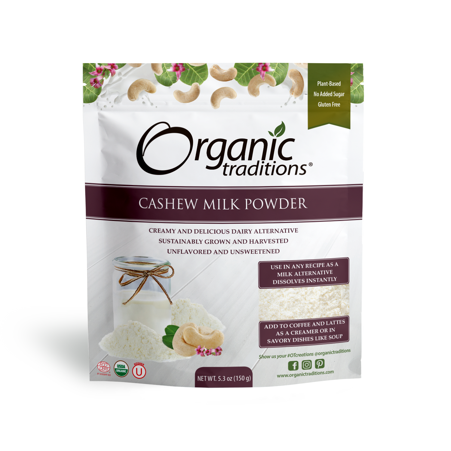 Organic Traditions Organic Cashew Milk Powder 150g