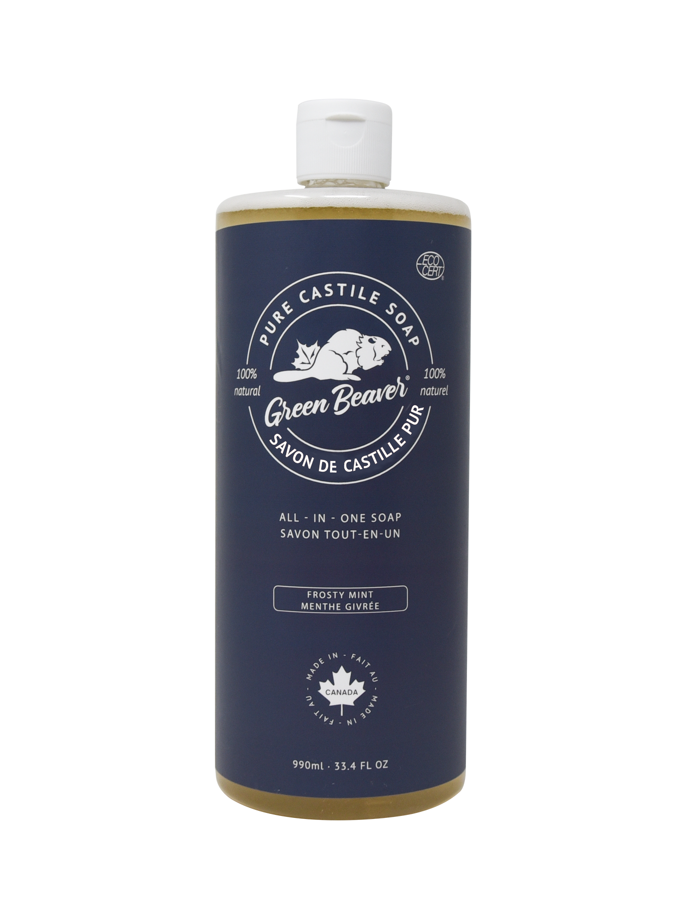 Green Beaver Concentrated Castile Soap Frosty Mint 990ml