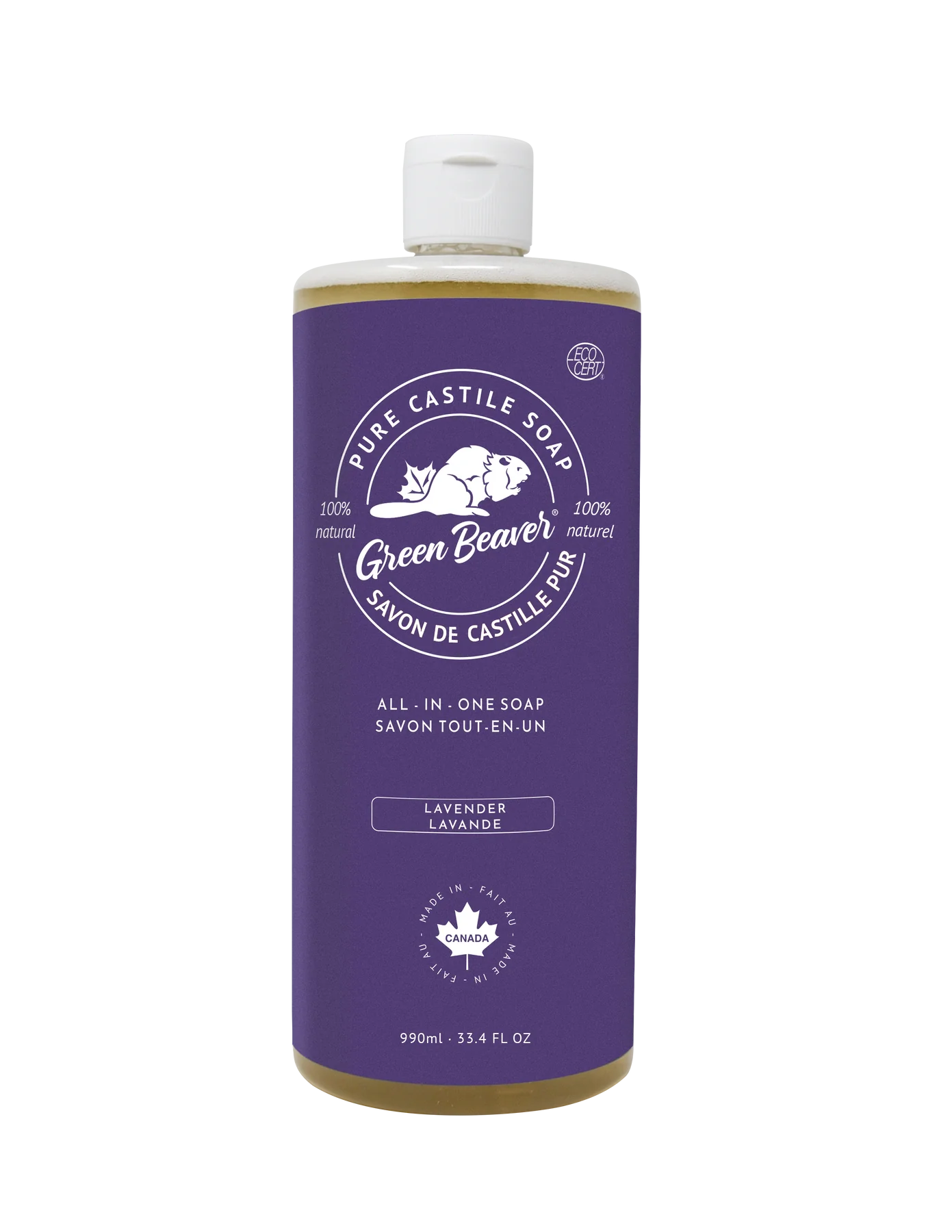 Green Beaver Concentrated All-In-One Castile Soap Lavender 990ml