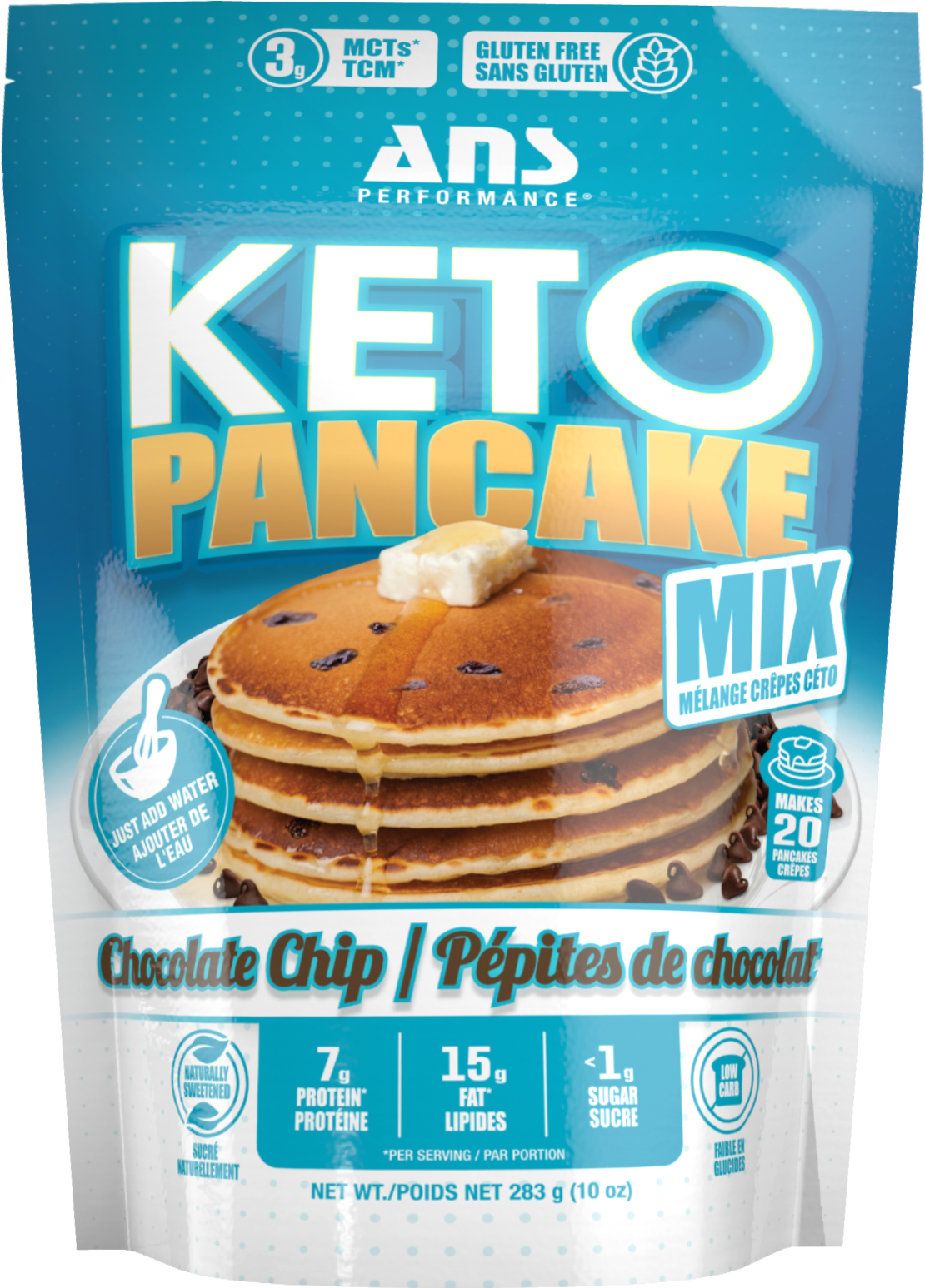 ANS Performance Keto Pancake Mix Chocolate Chip 283g