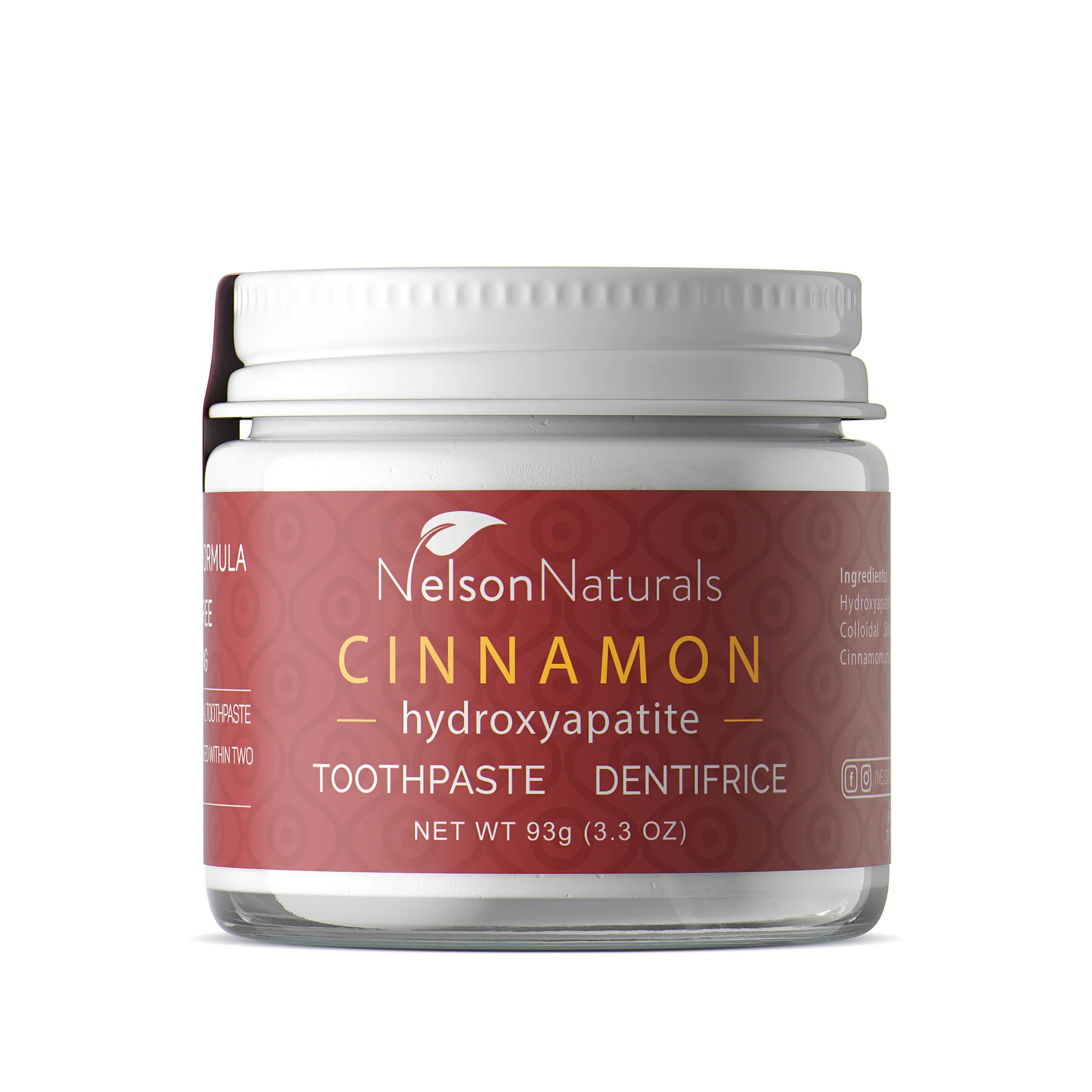 Nelson Naturals Cinnamon Hydroxyapatite Toothpaste 93g