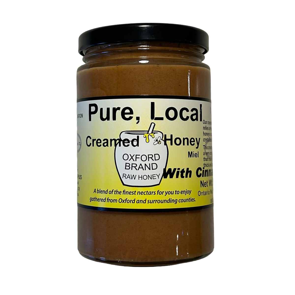 Oxford Honey Unpasteurized  Creamed Cinnamon Honey 500g