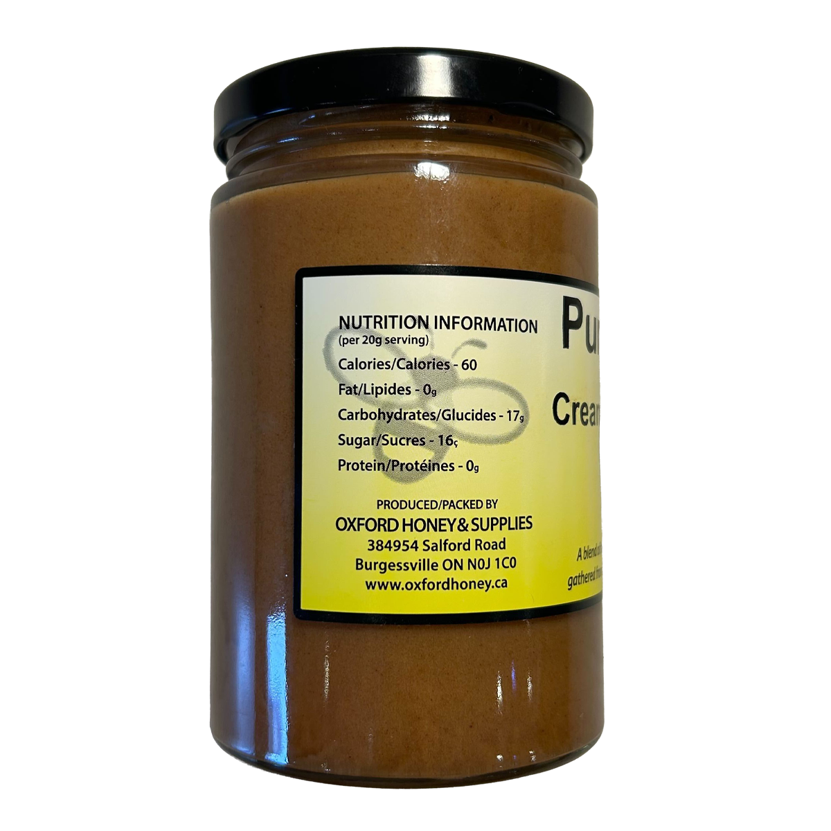 Oxford Honey Unpasteurized  Creamed Cinnamon Honey 500g