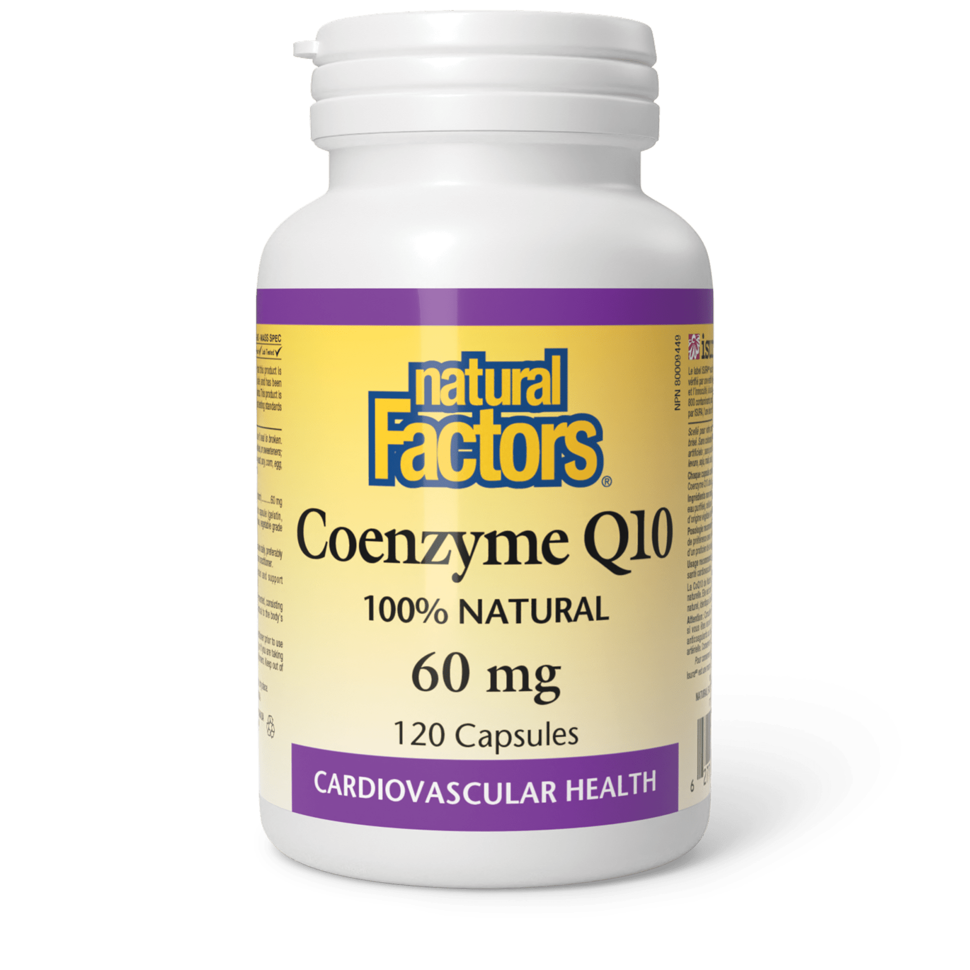 Natural Factors Coenzyme Q10 60mg 120 Vegetarian Capsules