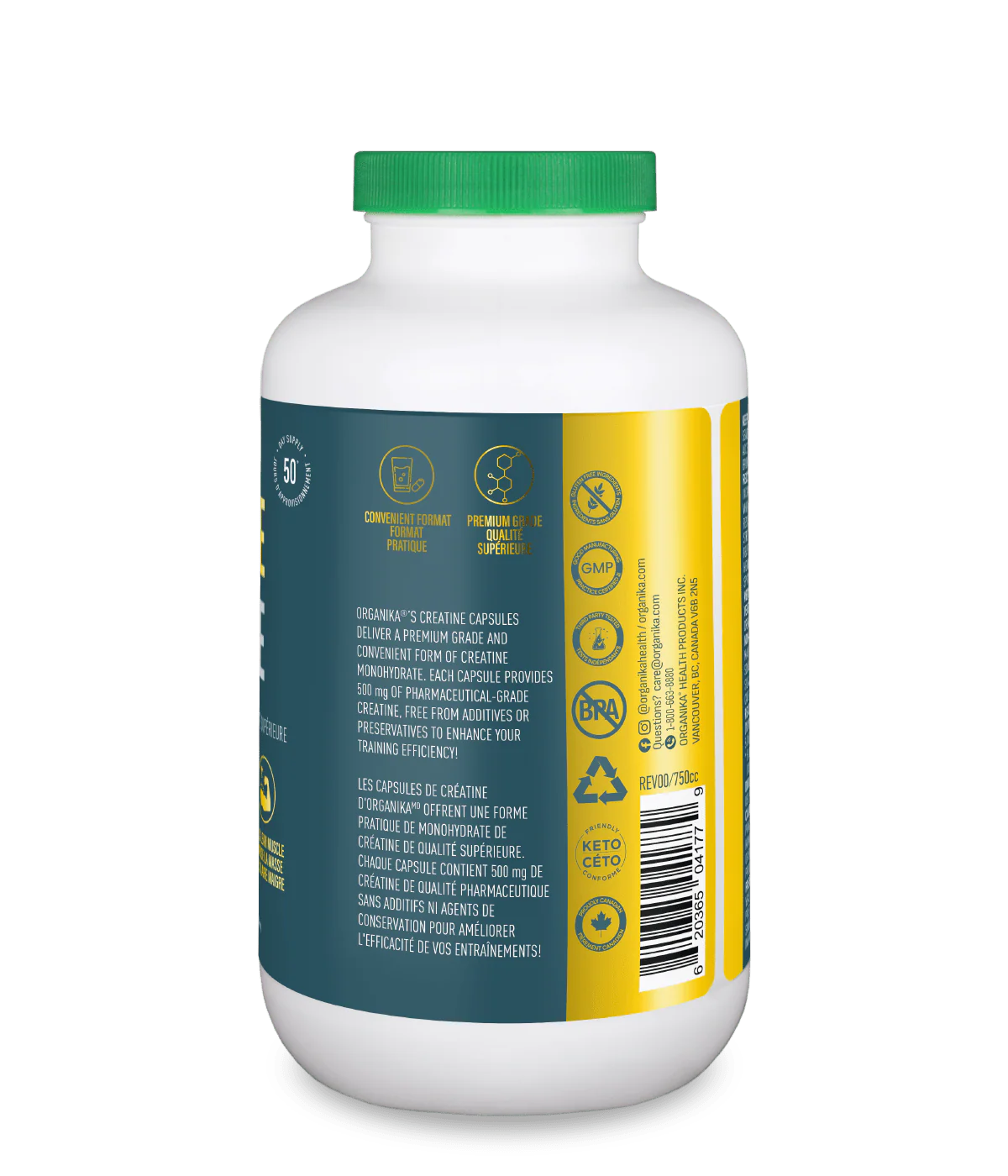 Organika Creatine 300 Vegetarian Capsules