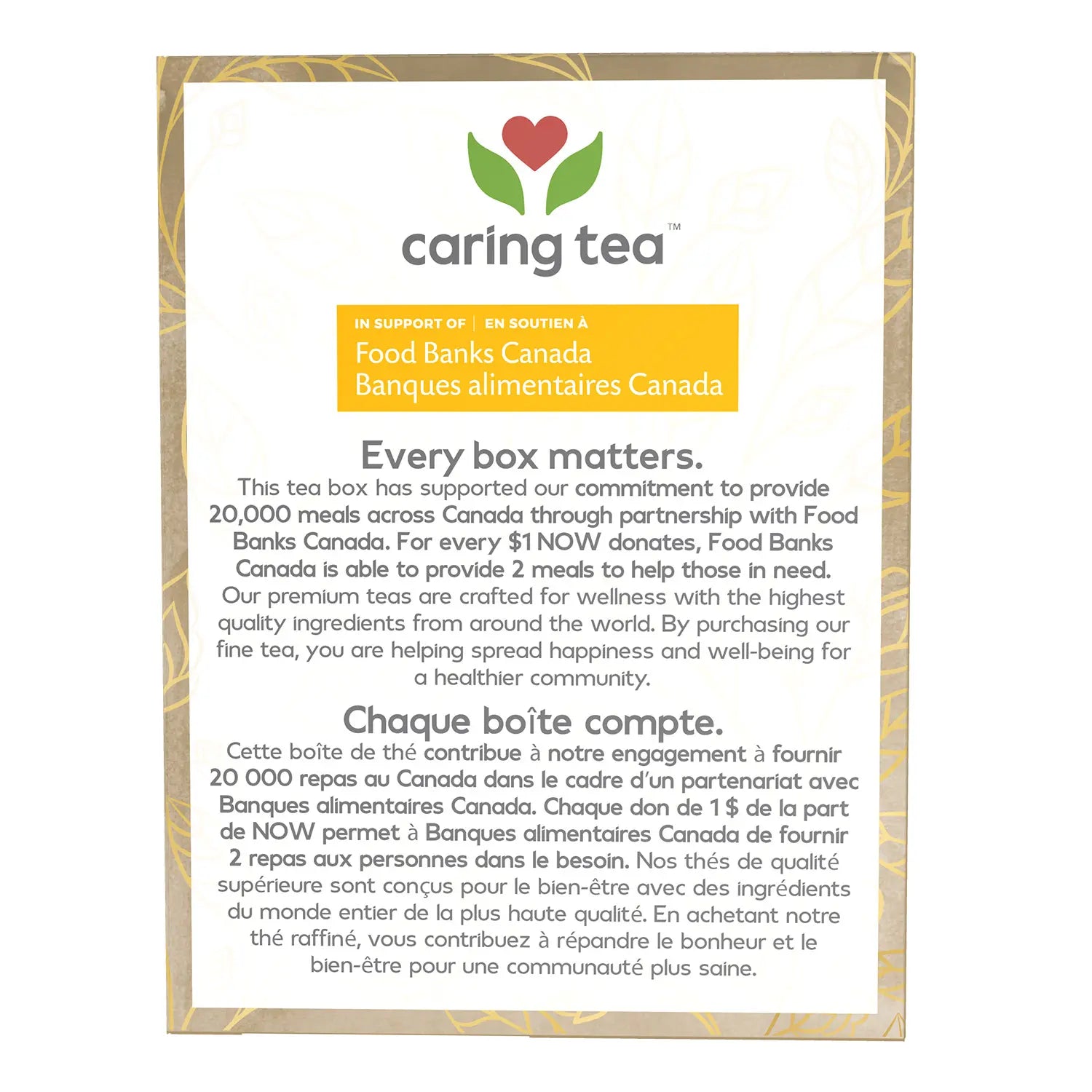 NOW Caring Tea Reishi Mushroom Rooibos Tea Tea 24 Tea Bags