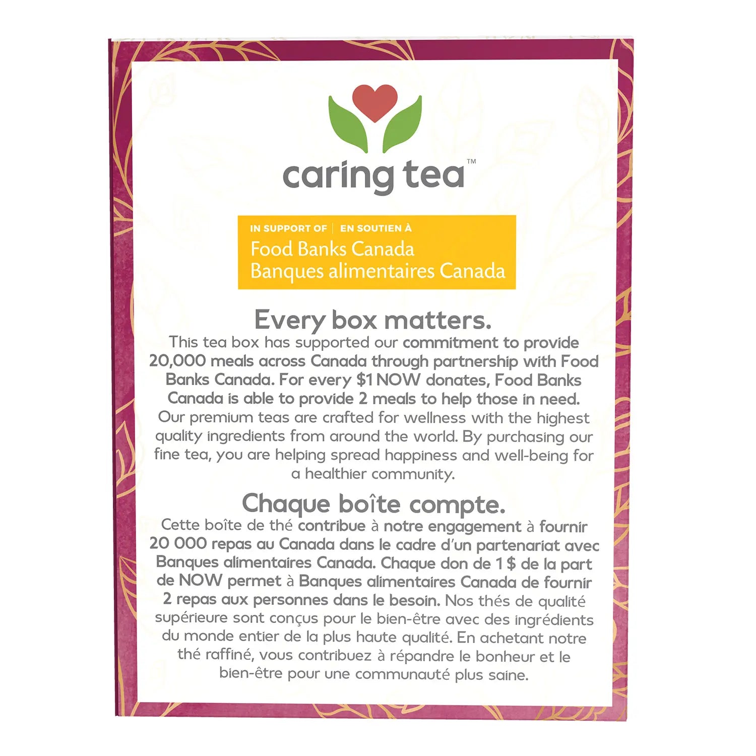 NOW Caring Tea Organic Hibiscus Tea 24 Tea Bags