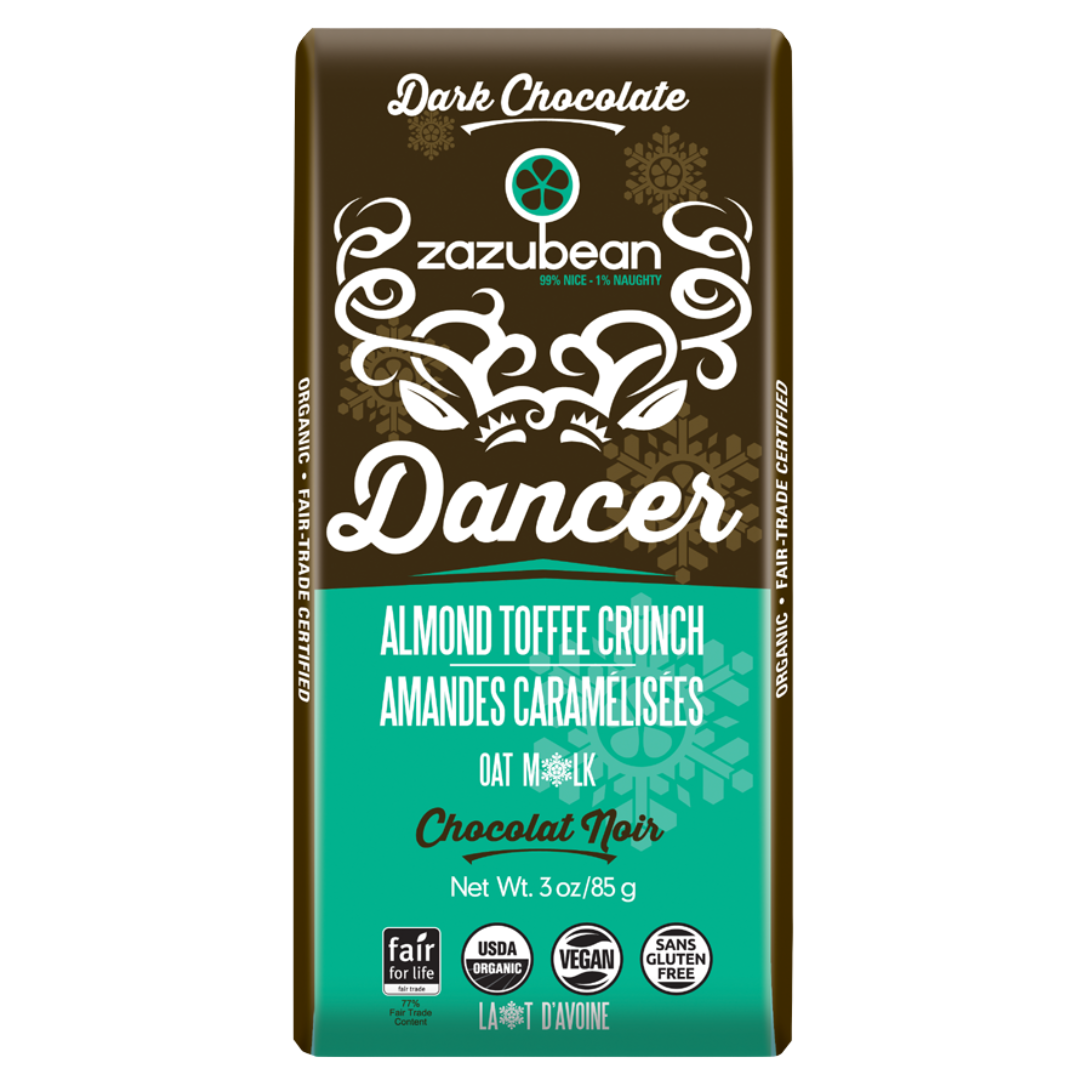 Zazubean Dancer Almond Toffee Crunch Chocolate 85g