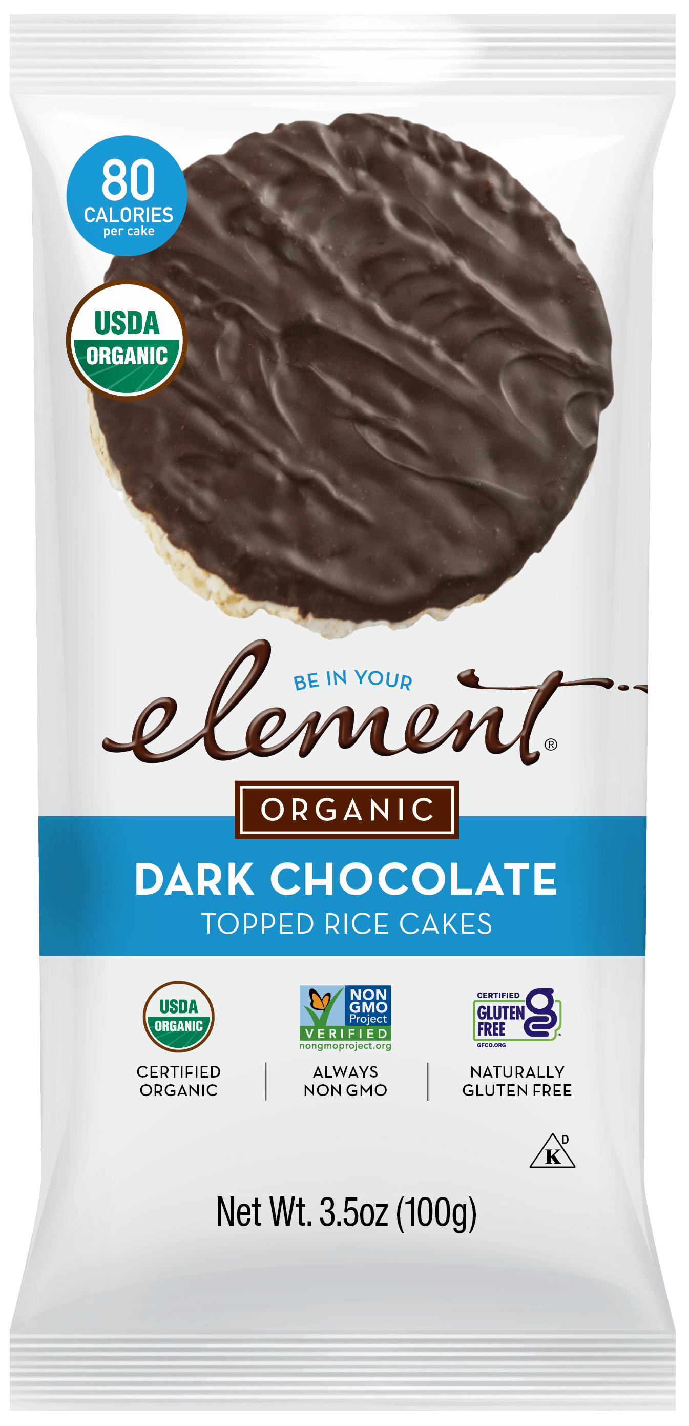 Be In Your Element Organic Dark Chocolate Dipped Rice Cakes 100g