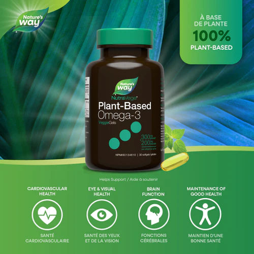 NutraVege Omega-3 Plant Liquid Gels 30 Softgels