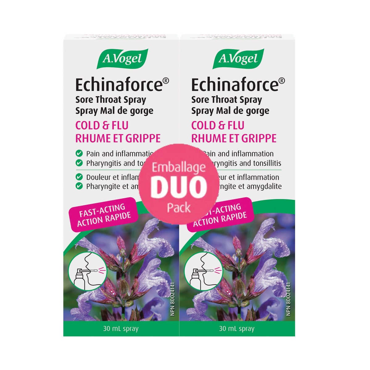 A. Vogel Echinaforce DUO PACK 2x Sore Throat Spray 30ml
