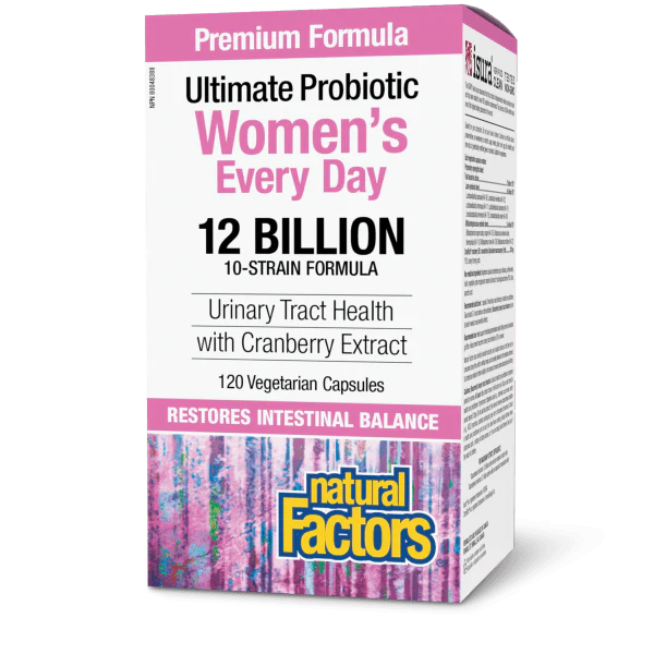 Natural Factors Women's Multi Probiotic 12 Billion 120 Vegetarian Capsules