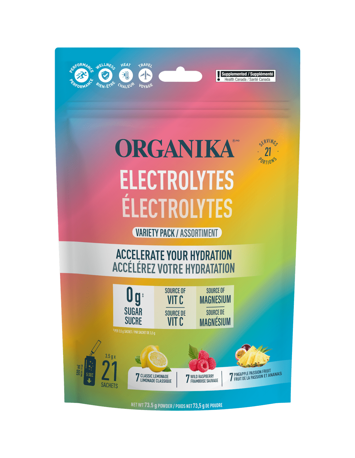 Organika Electrolytes Variety Pack 21 Sachets