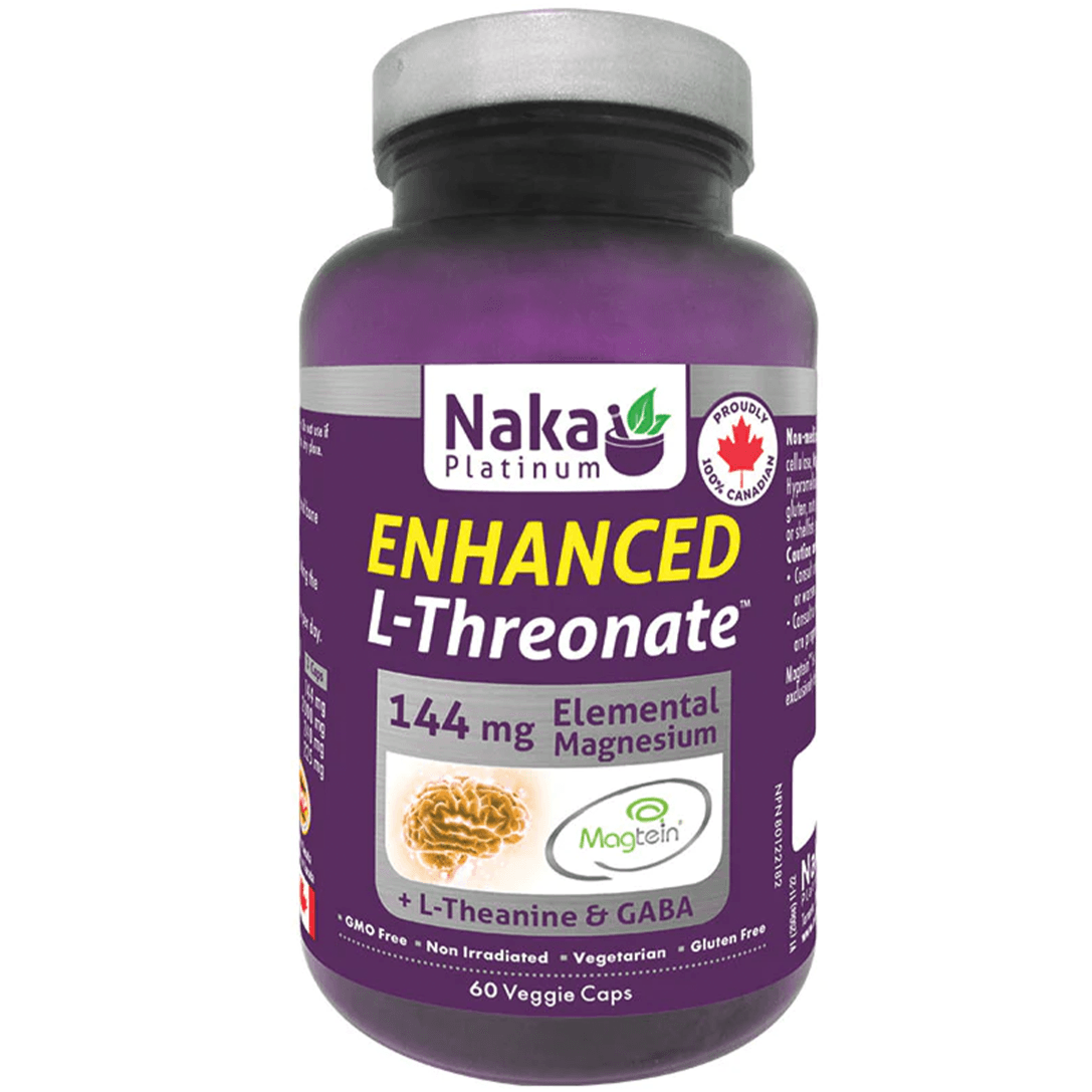 Naka Platinum Enhanced L-Threonate 144mg 60 Vegetarian Capsules